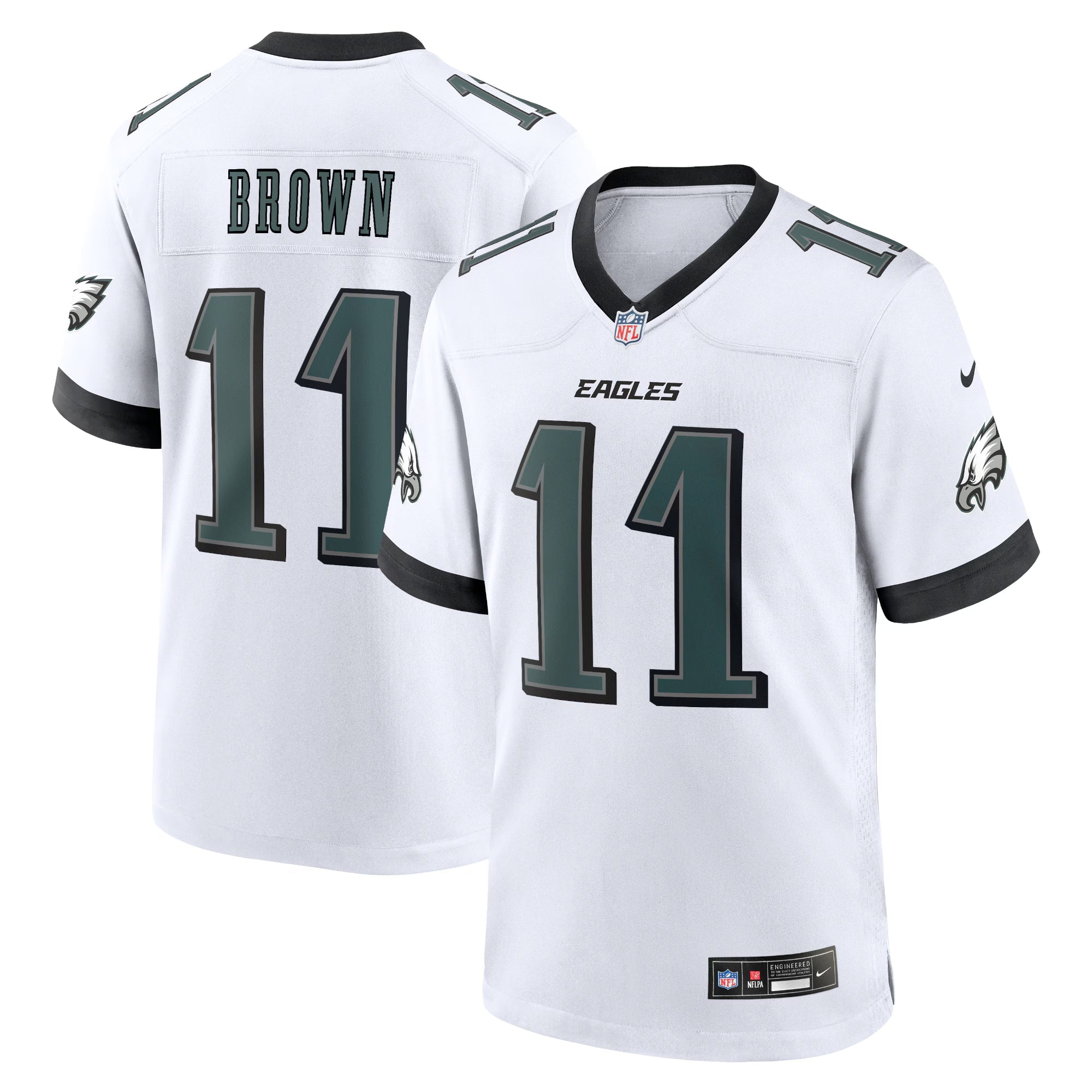 Philadelphia Eagles A.J. Brown White White Game Jersey