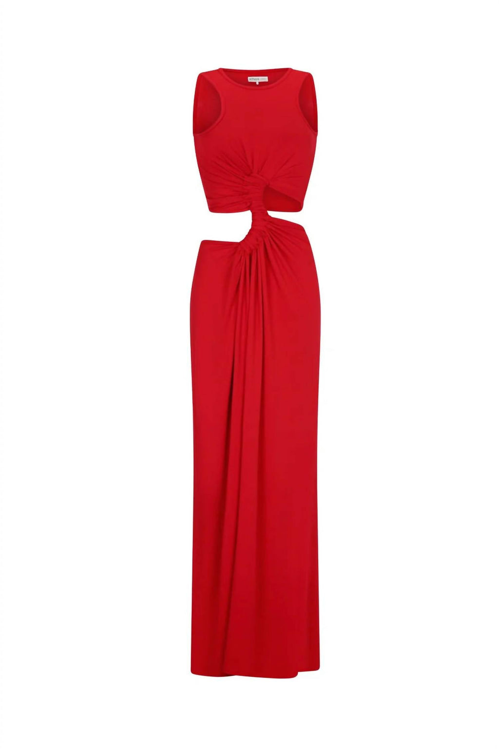 Cutout Twist Maxi Dress In Red