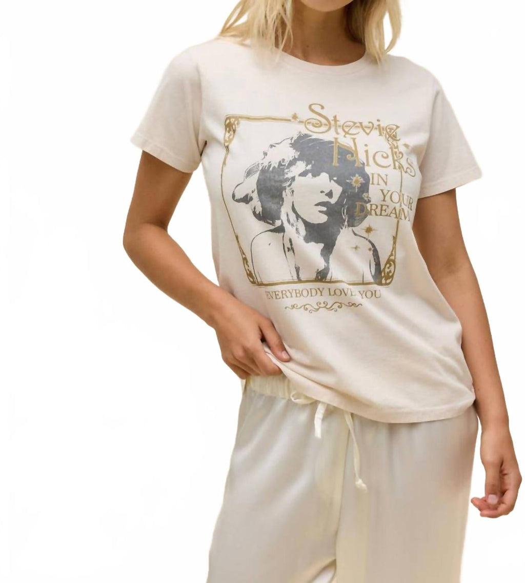 Stevie Nicks In Your Dreams Tee In Dirty White
