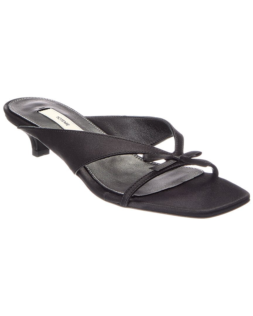 TOTEME Bow Satin Sandal