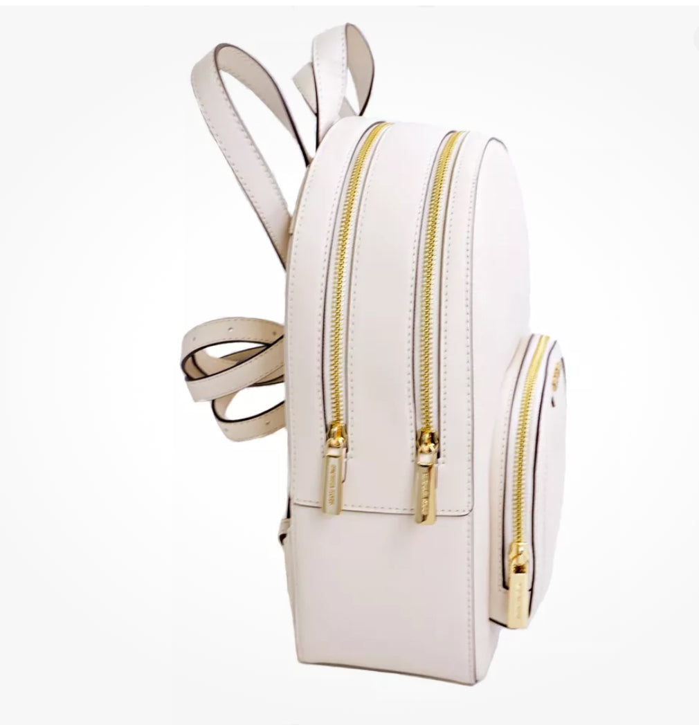 NWT Michael Kors Unisex Jaycee Leather Medium Backpack In Light Cream