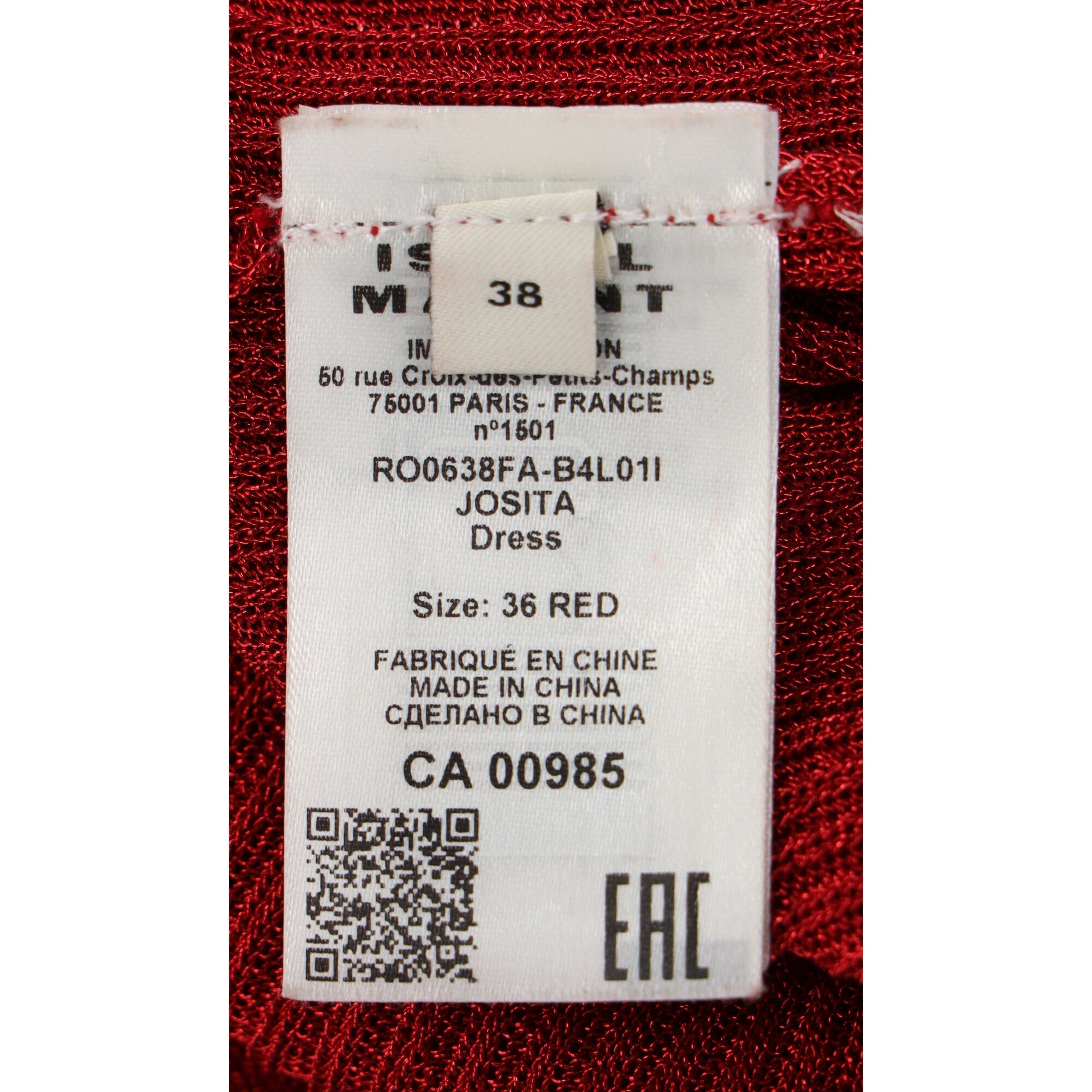 Isabel Marant Josita Midi Dress in Burgundy Viscose