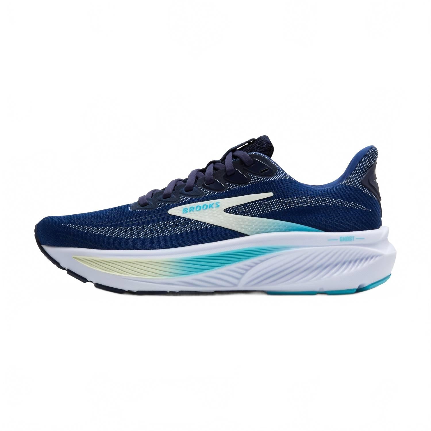Women's Ghost 17 Running Shoes In Navy/green/turquoise