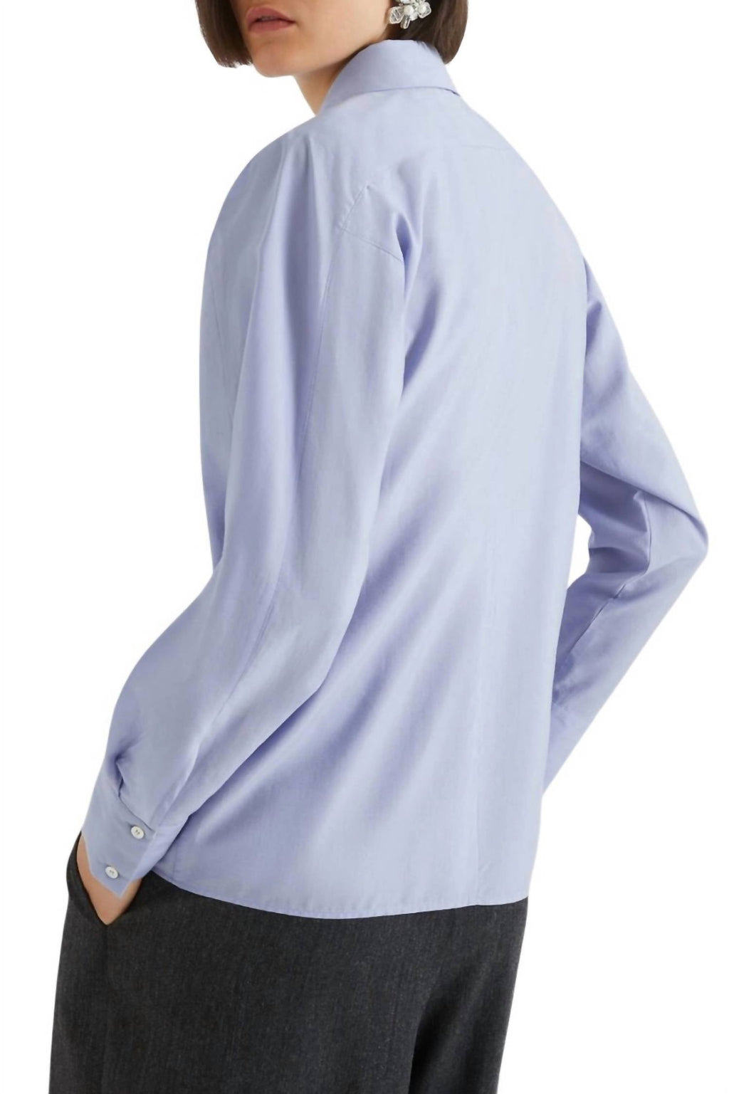 Orlaya Puff-Sleeves Shirt In Dust Blue