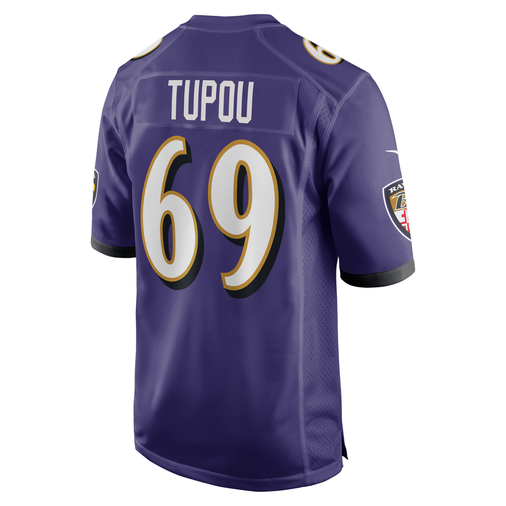 Baltimore Ravens Josh Tupou Purple Team Game Jersey