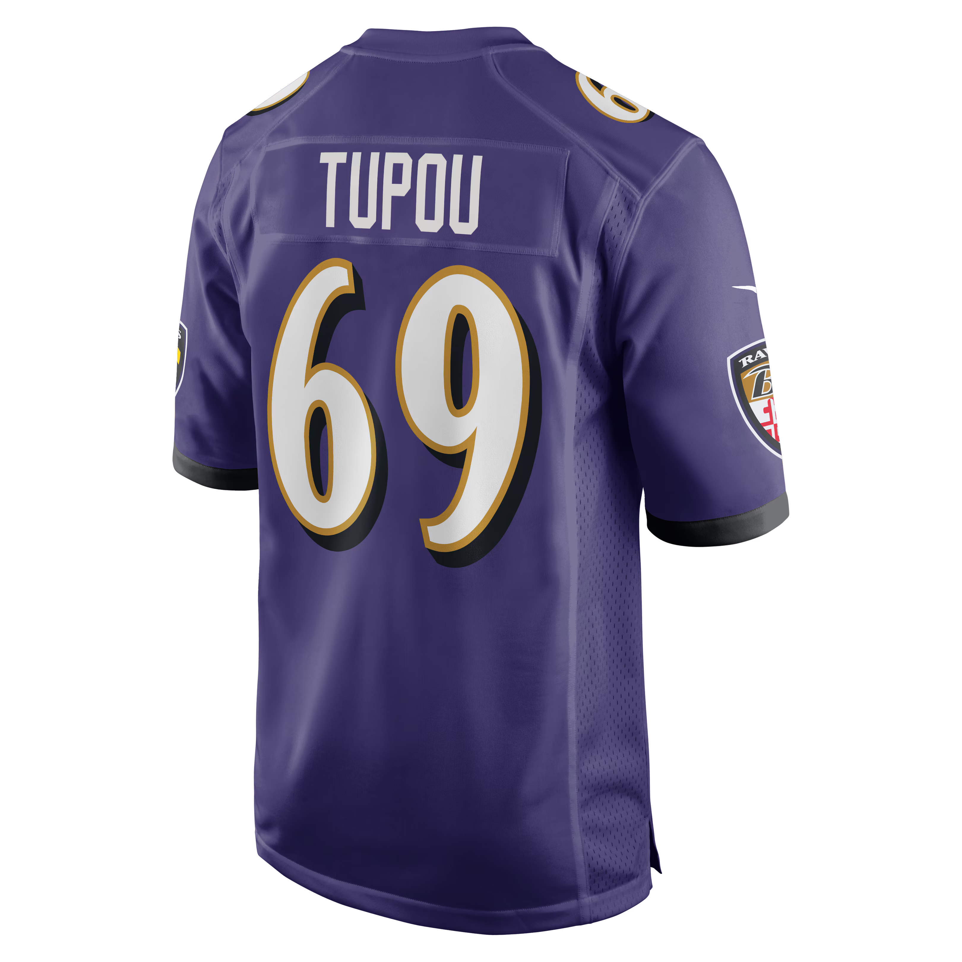 Baltimore Ravens Josh Tupou Purple Team Game Jersey