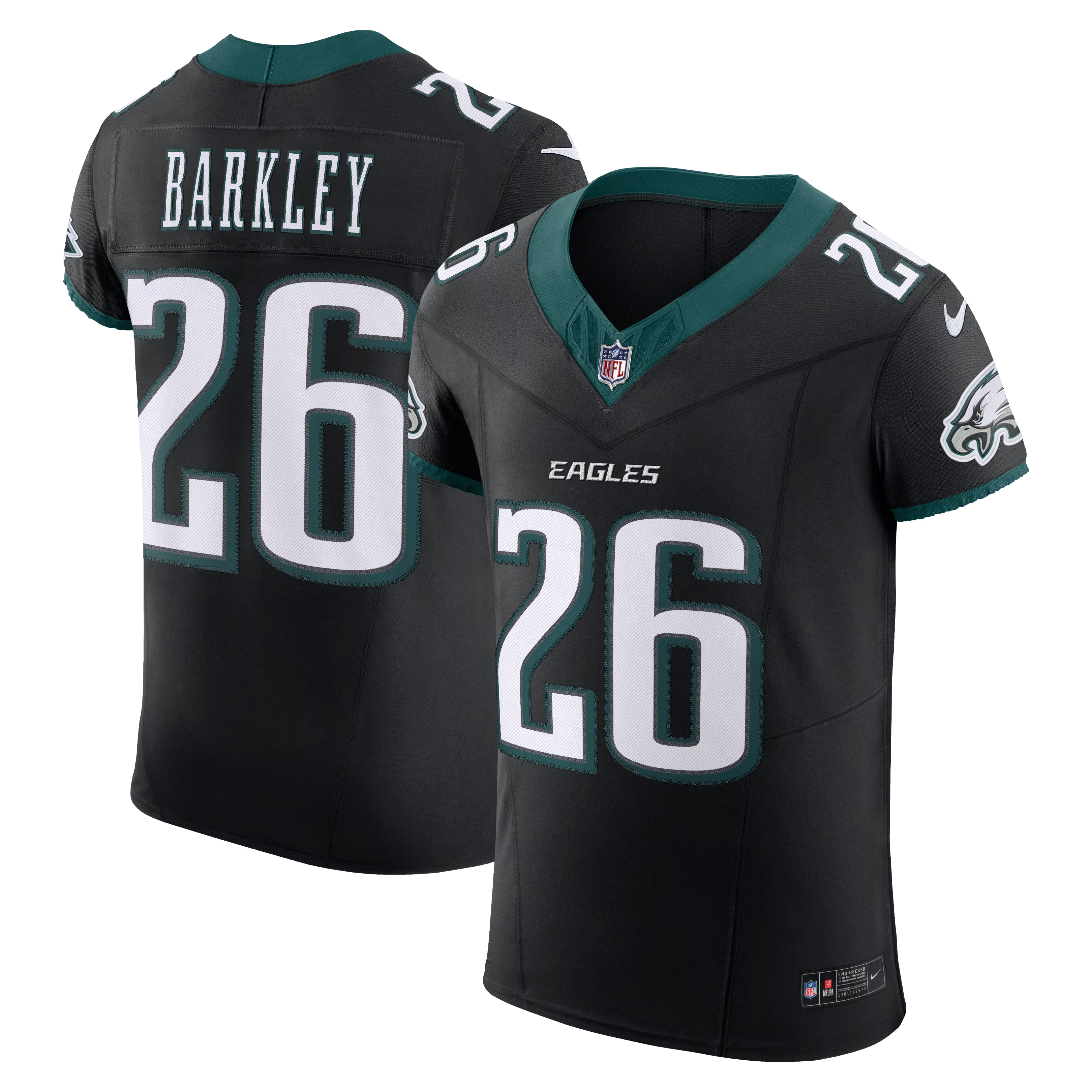 Philadelphia Eagles Saquon Barkley Black Alternate Vapor F.U.S.E. Elite Jersey