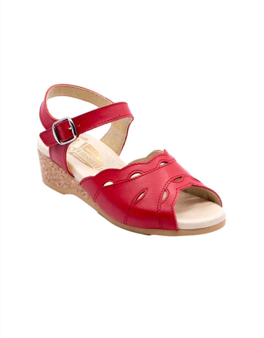 Women's Ariel Cork Wedge Sandals In Red