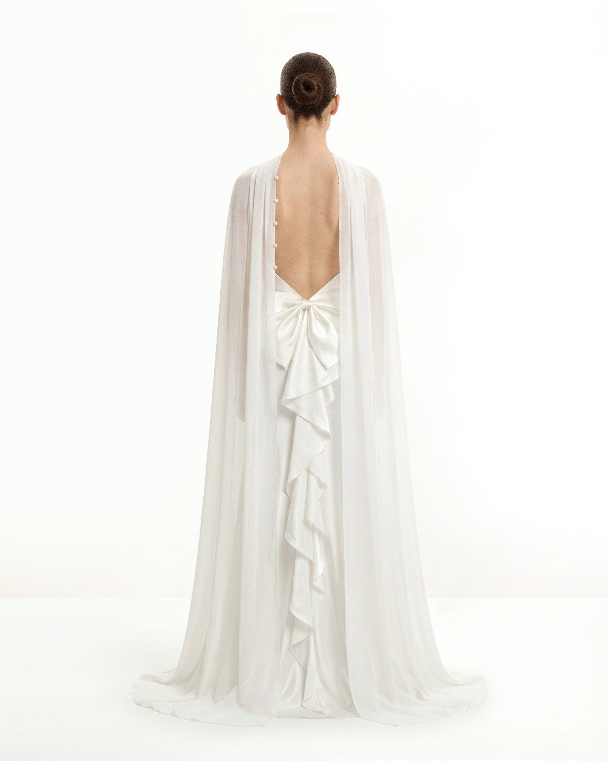 Tulle Cape Shawl - White