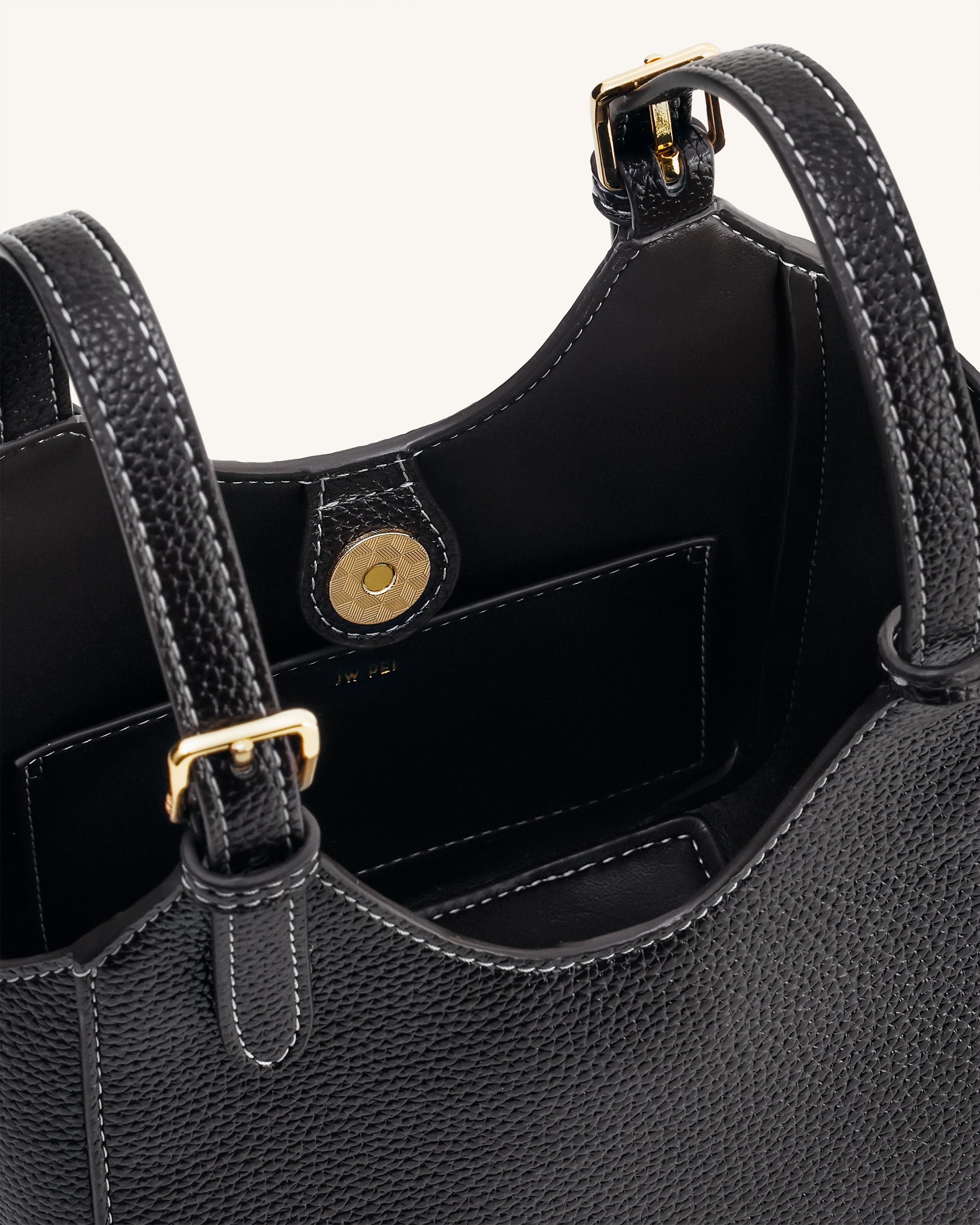 Ines Padlock Tote Bag - Black