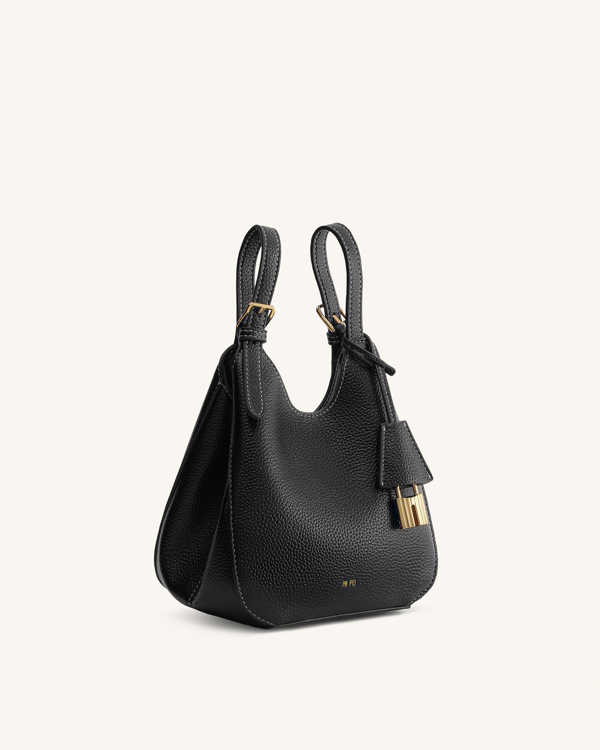 Ines Padlock Tote Bag - Black