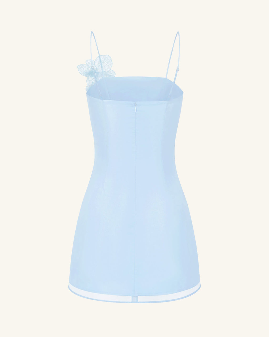 Orchid Appliqué Mini Dress - Blue