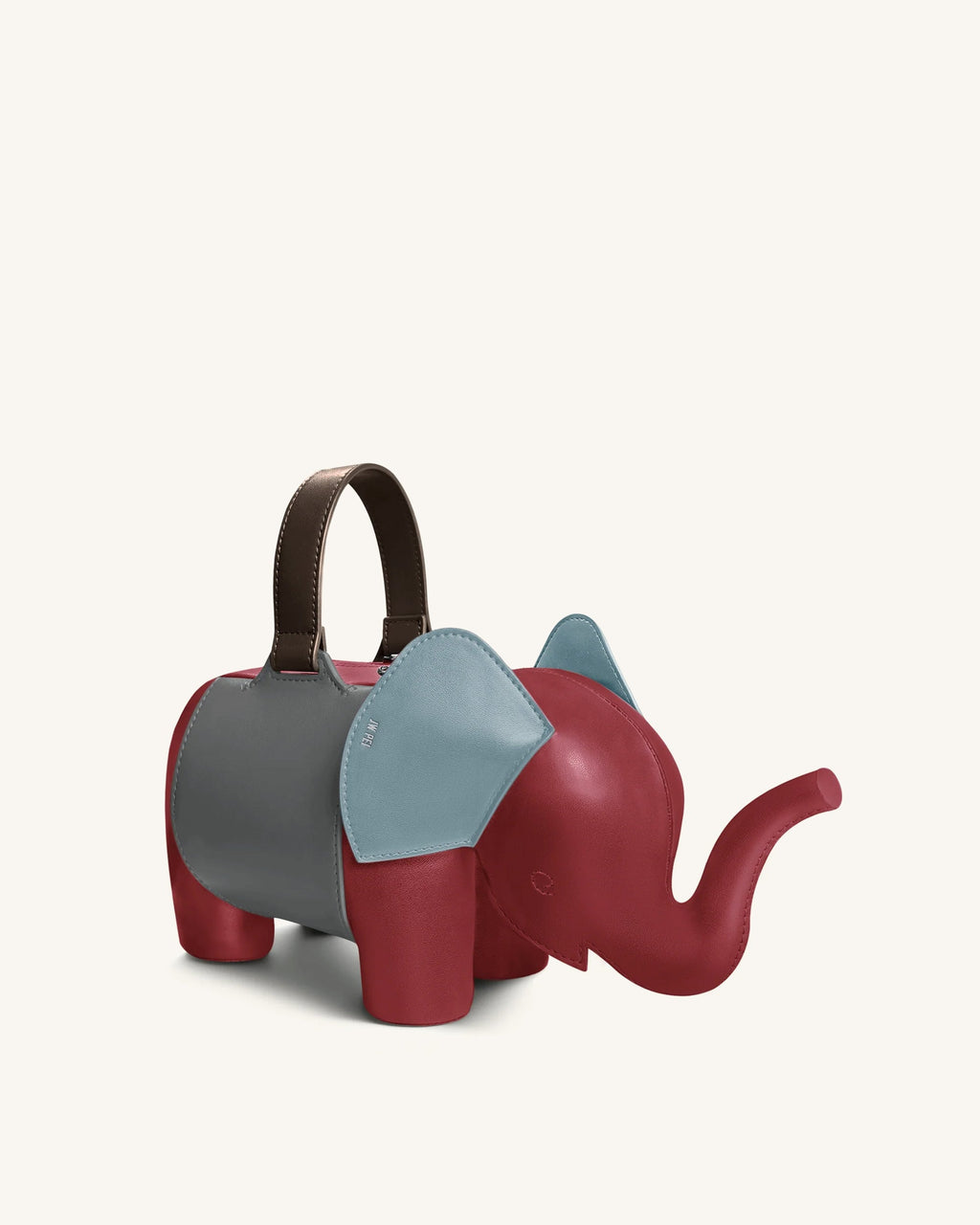 Claire Elephant Shaped Handbag - Red/Dark Gray
