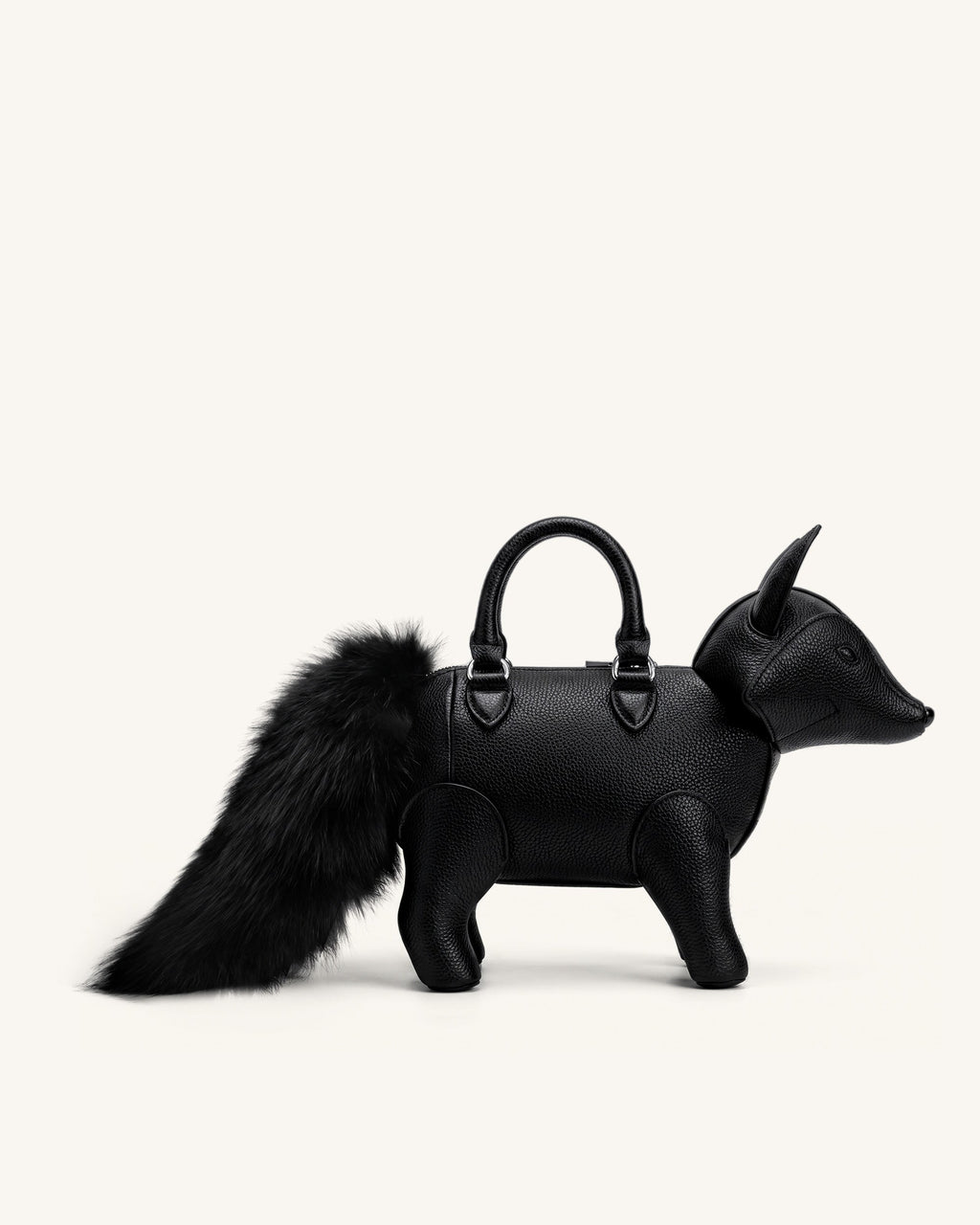 Kai Fox Shaped Top Handle Bag - Black
