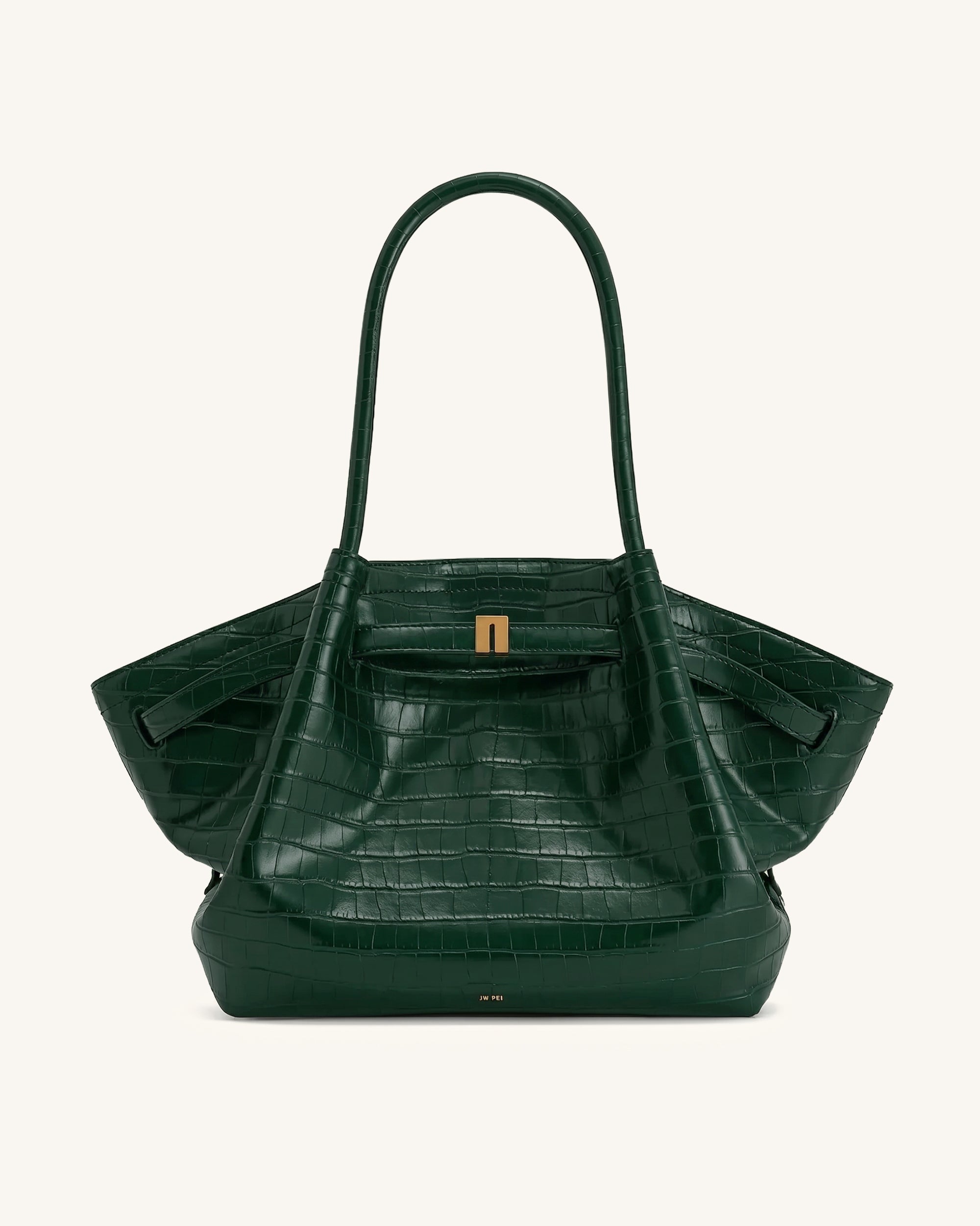 Hana Large Tote Bag - Green Croc
