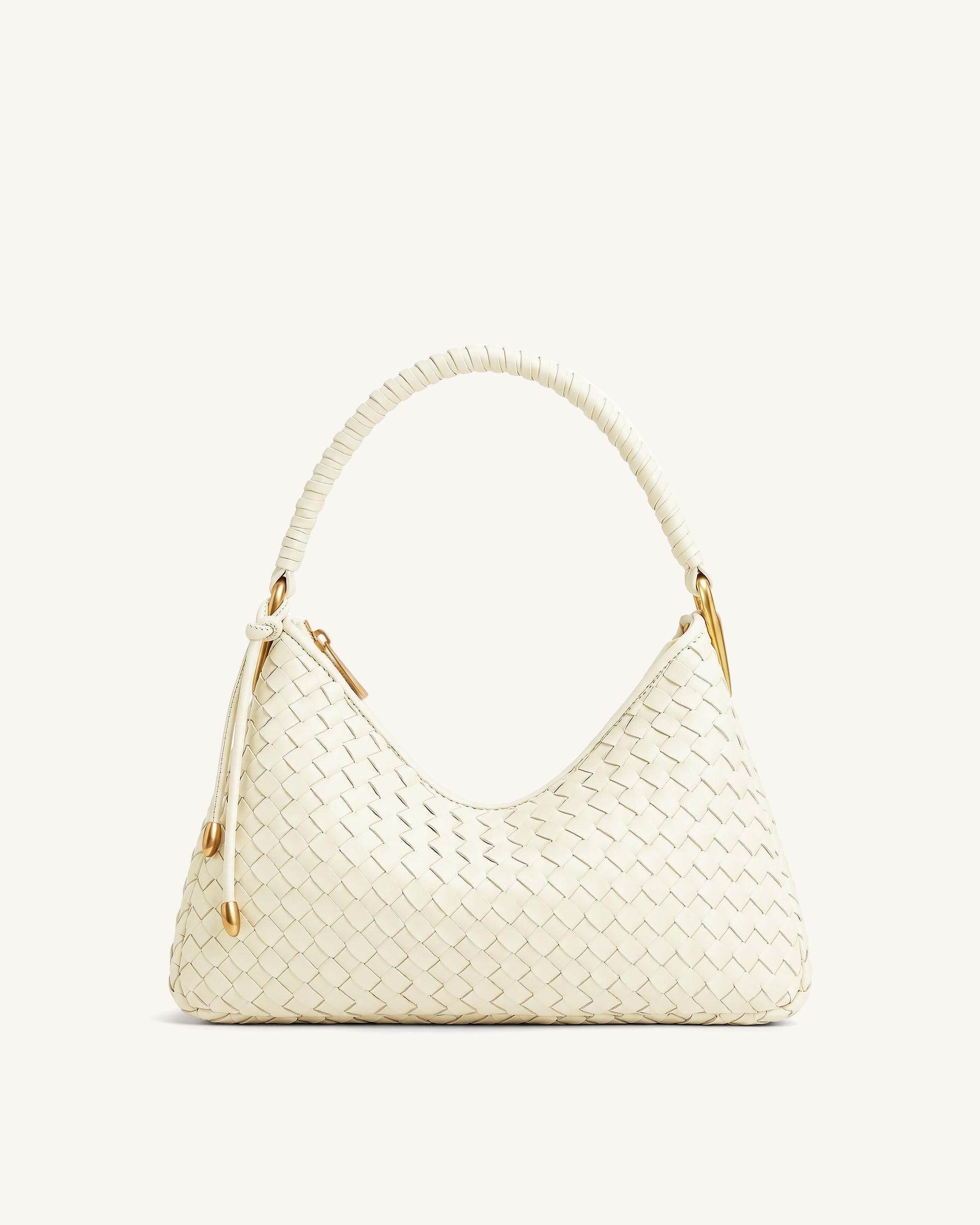 Lorena Woven Shoulder Bag - Ivory