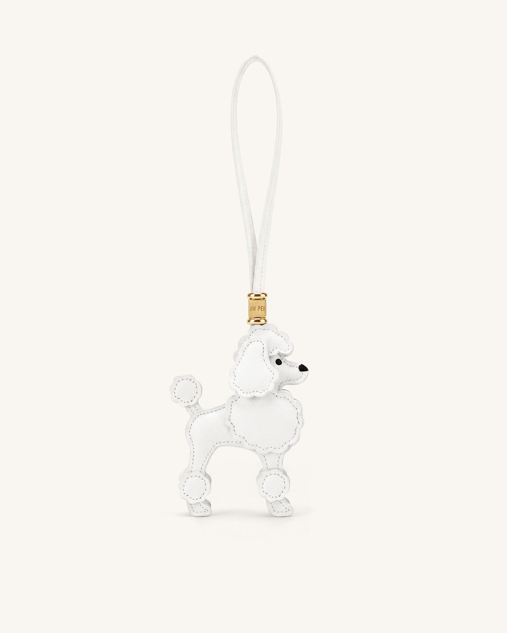 Poodle Bag Charm - White