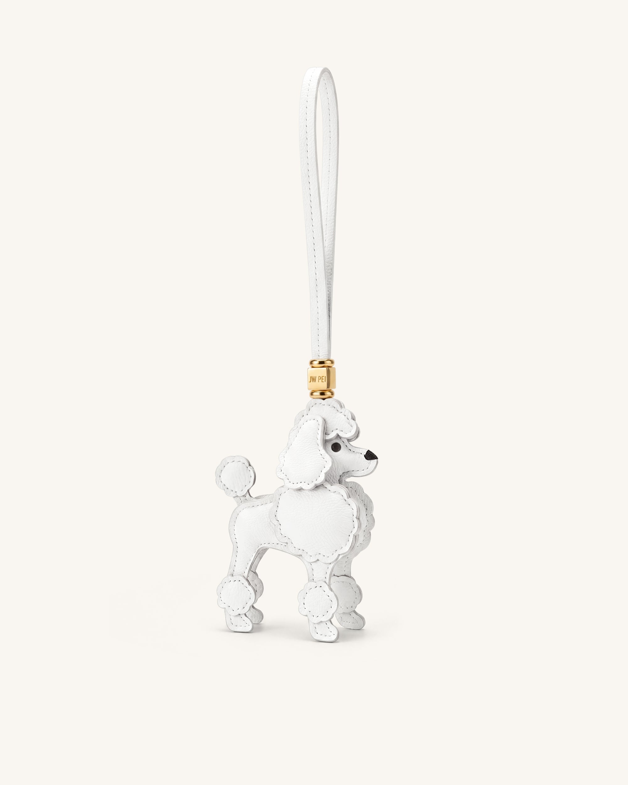 Poodle Bag Charm - White