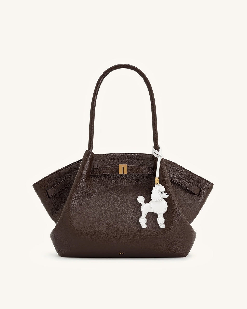 Poodle Bag Charm - White