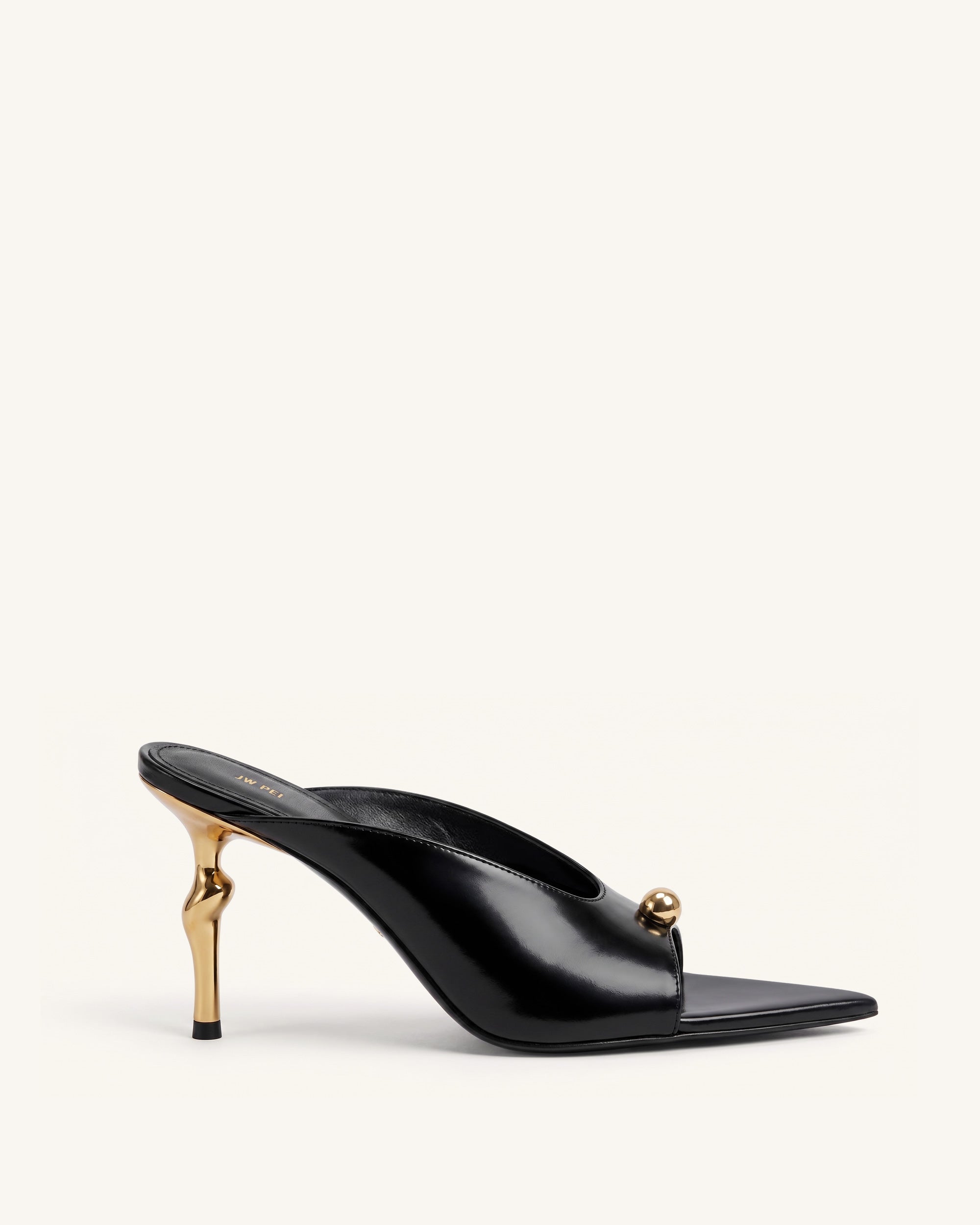 Noemi Pointed-Toe Mule Heels - Black