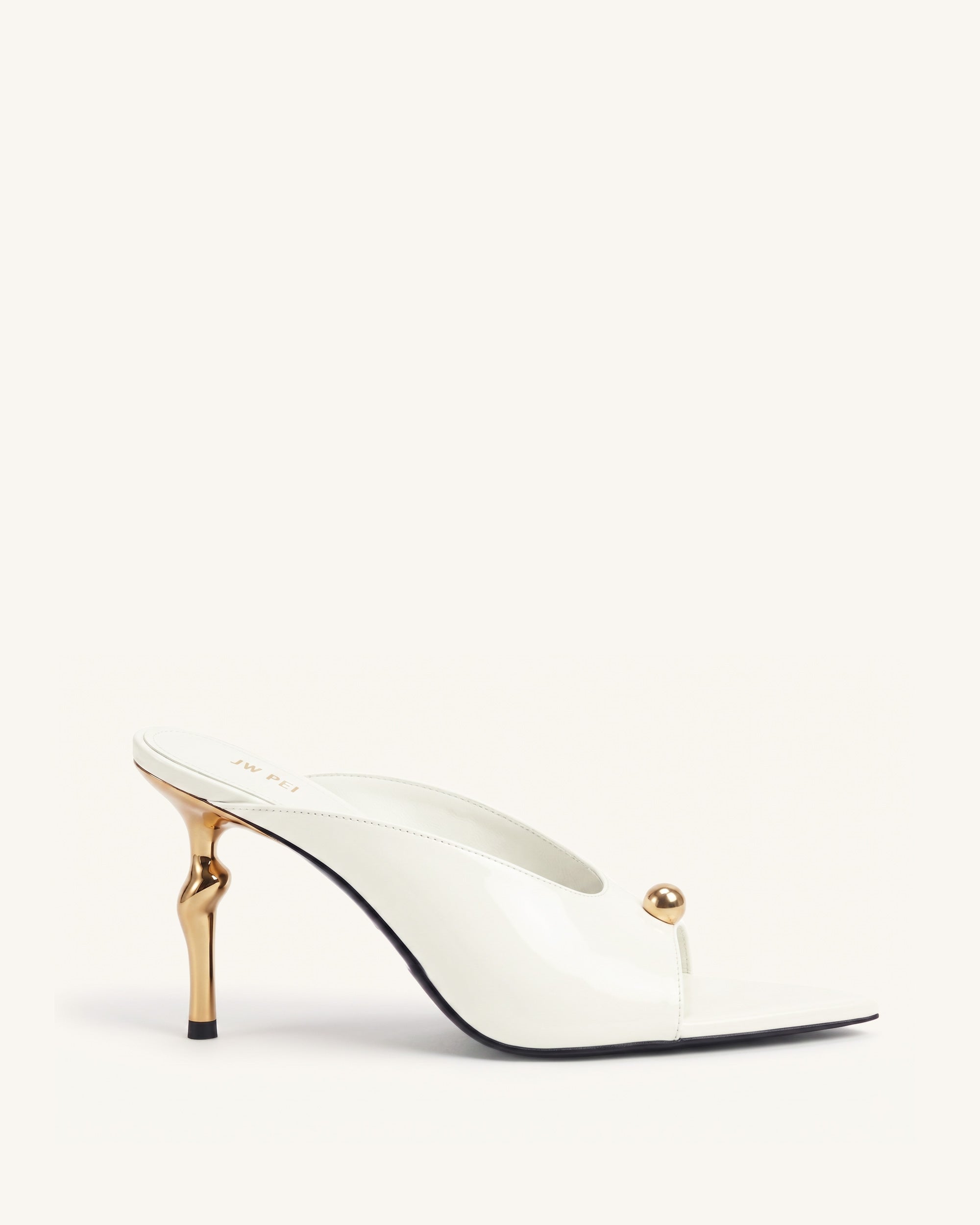 Noemi Pointed-Toe Mule Heels - White