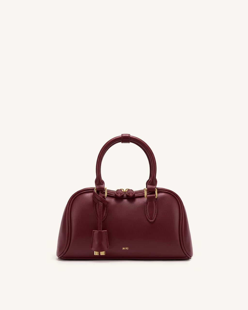 Rosalie Bowler Top Handle Bag - Dark Burgundy