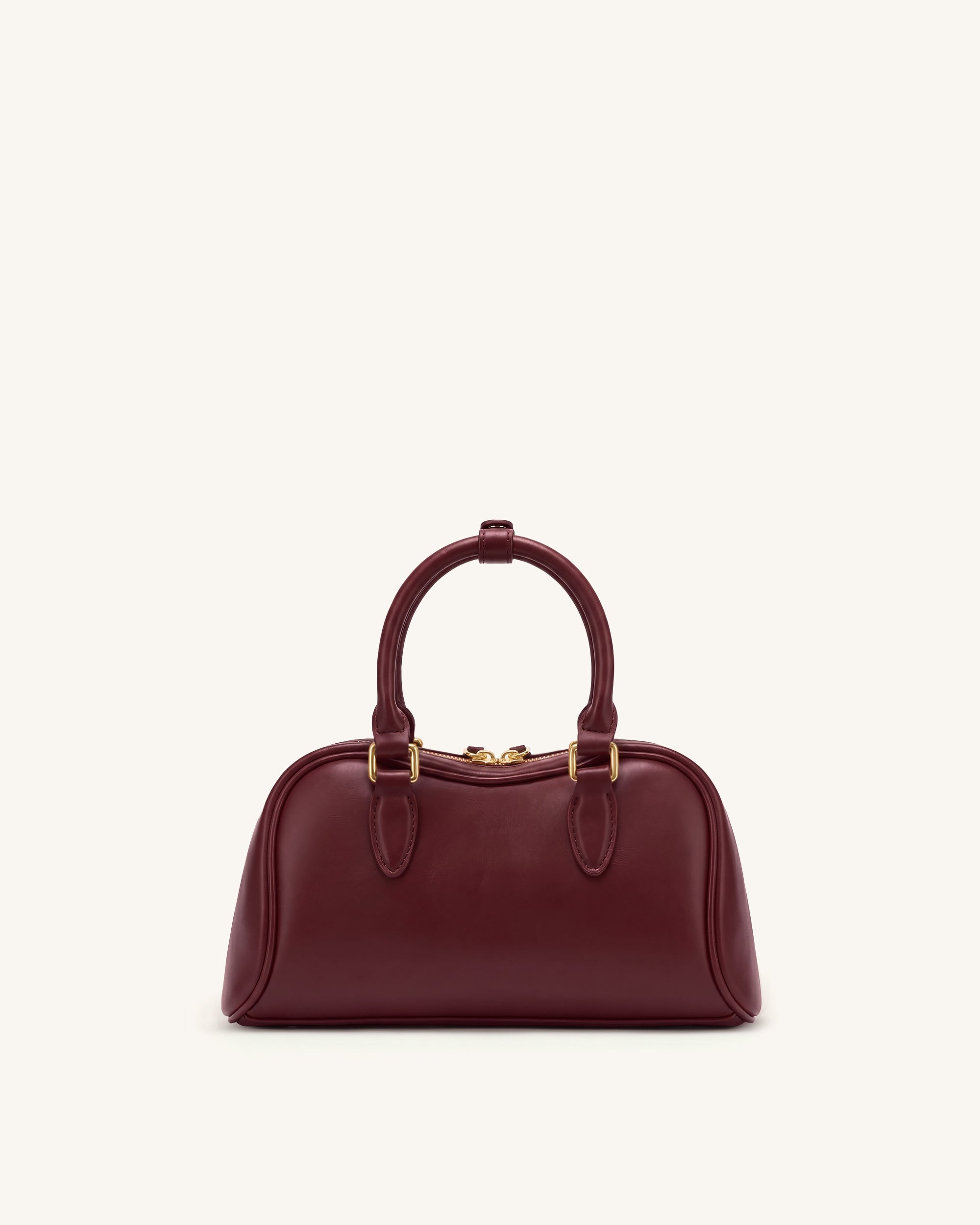 Rosalie Bowler Top Handle Bag - Dark Burgundy