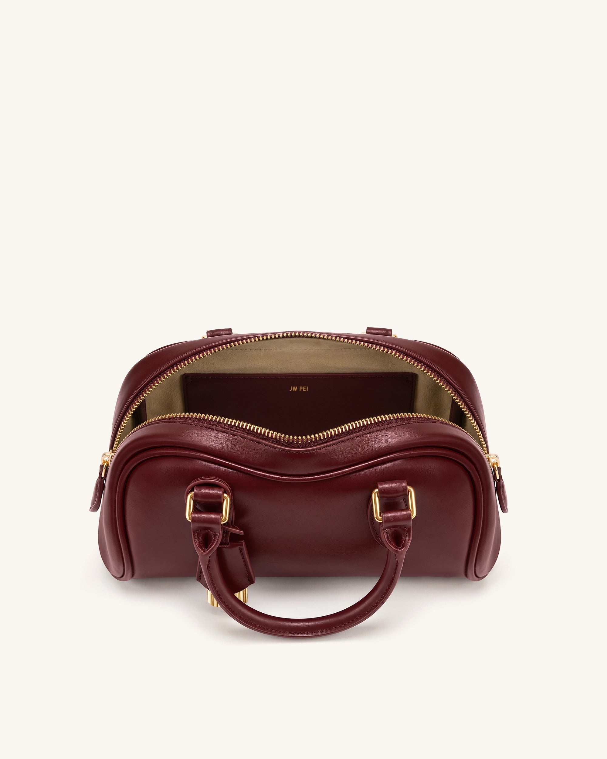 Rosalie Bowler Top Handle Bag - Dark Burgundy