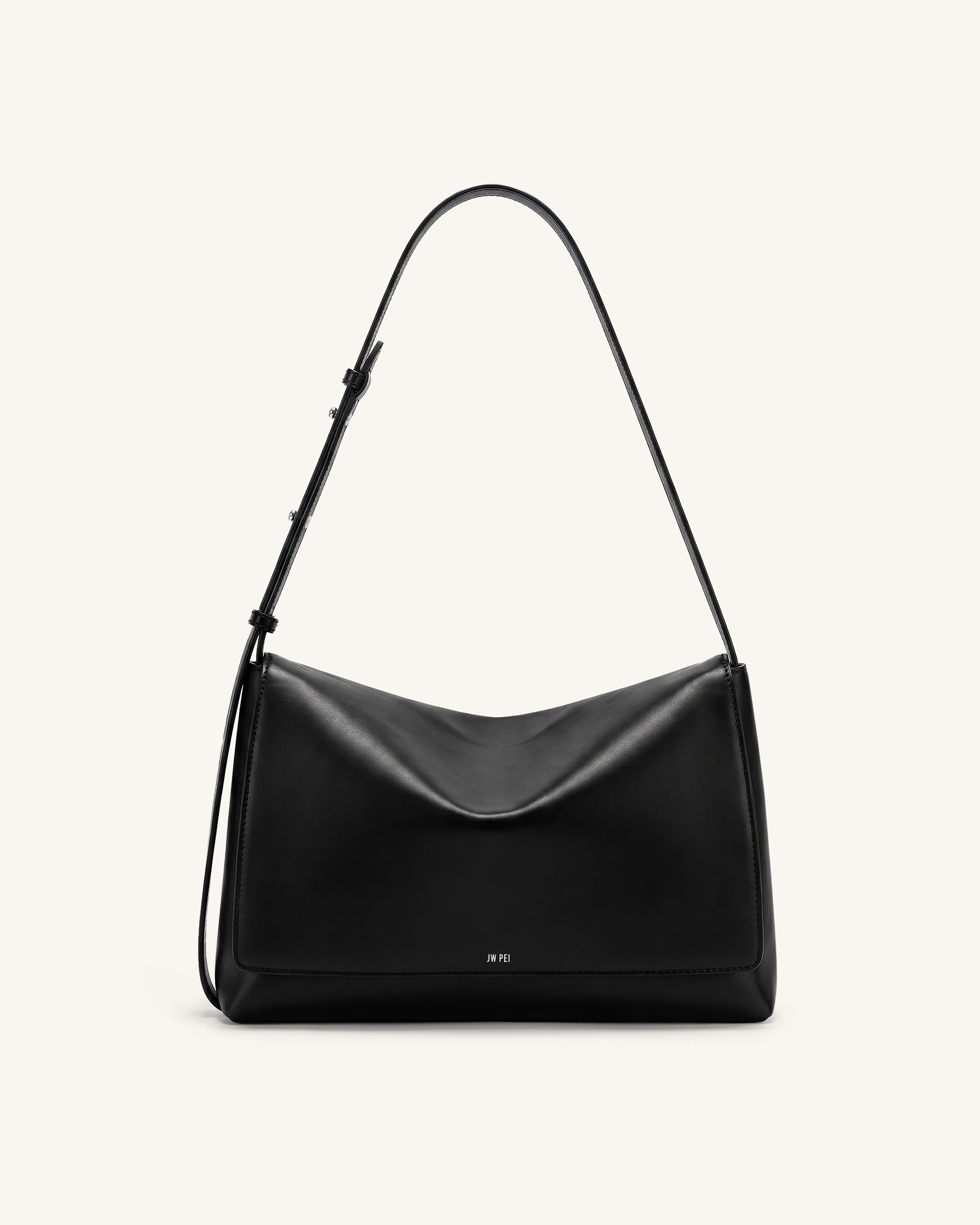 Isolde Flap Shoulder Bag - Black