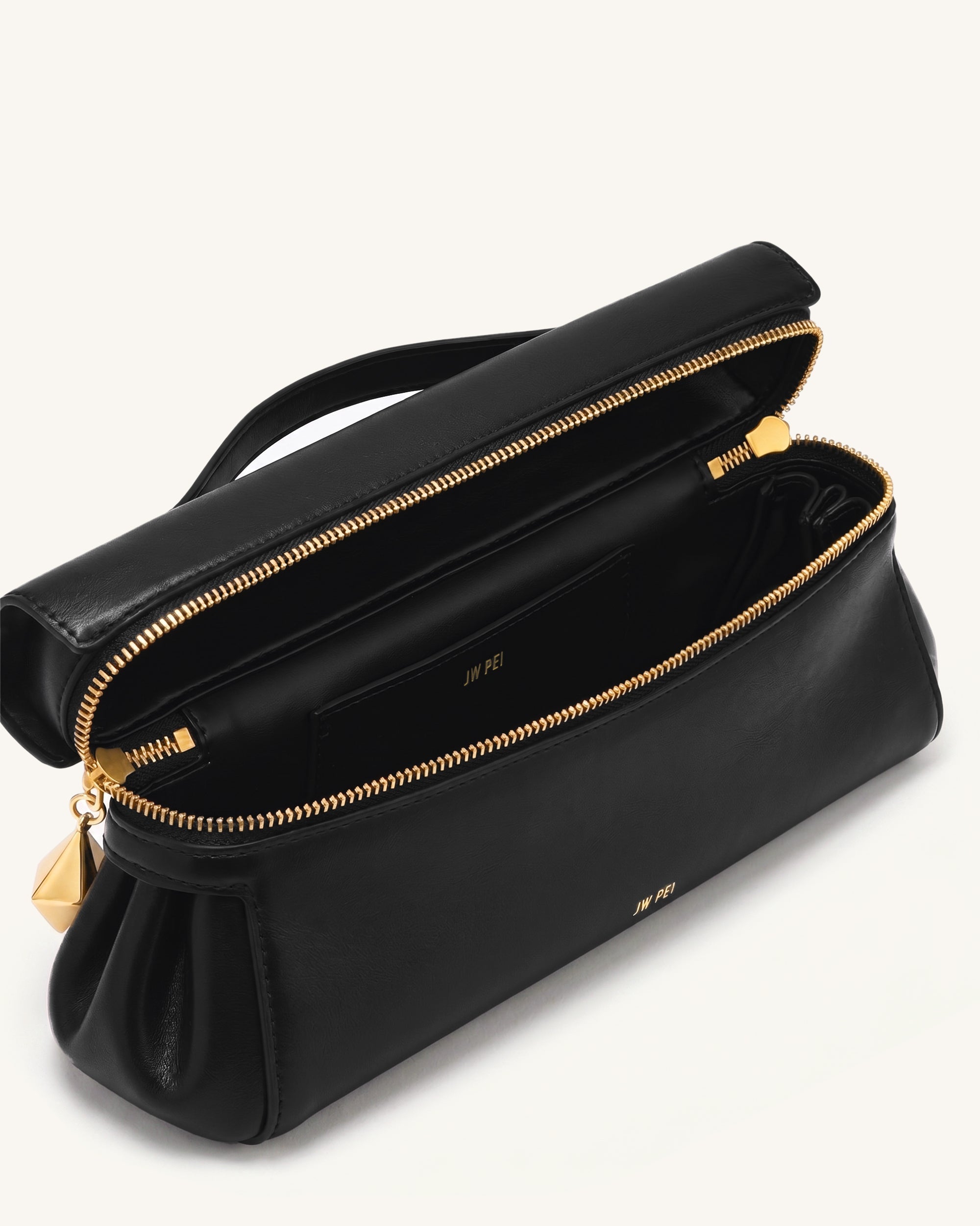 Thea East-West Top Handle Bag - Black