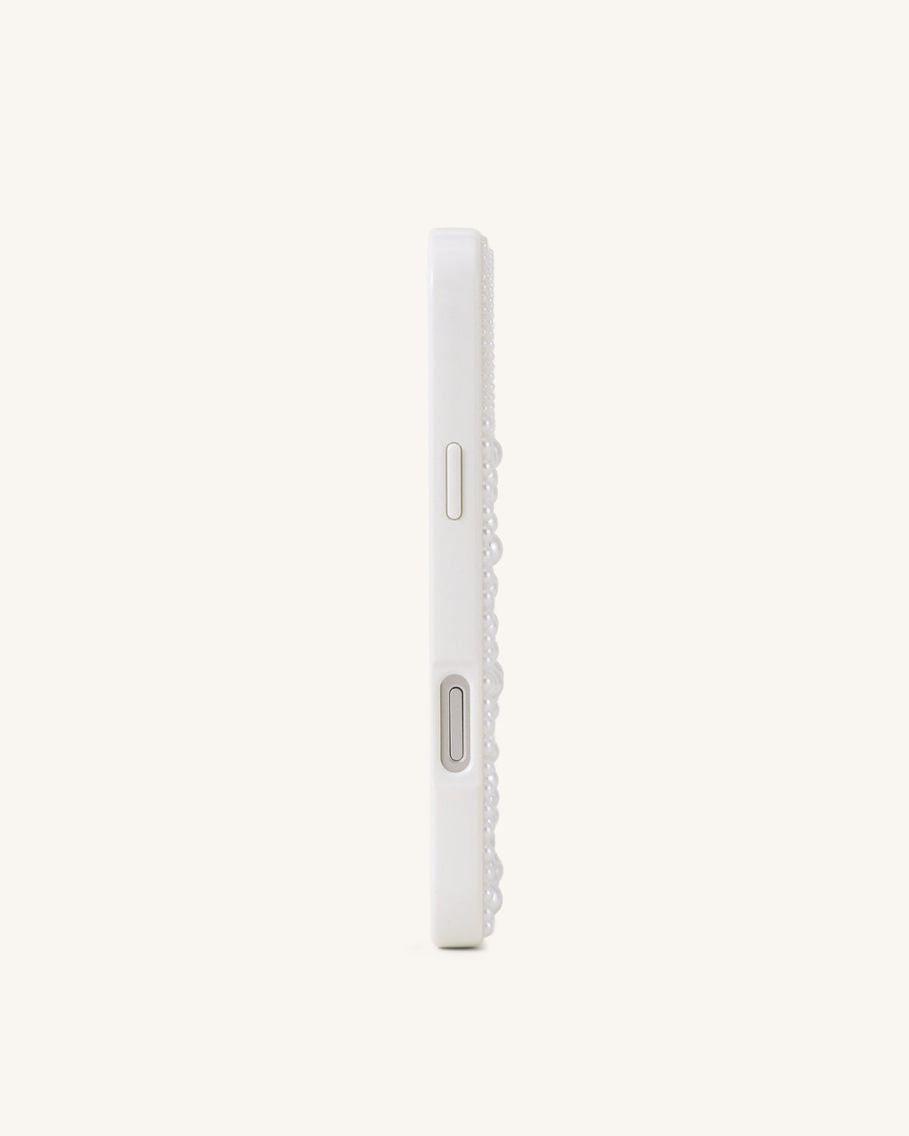 Butterfly Pearl Embellished Phone Case - White