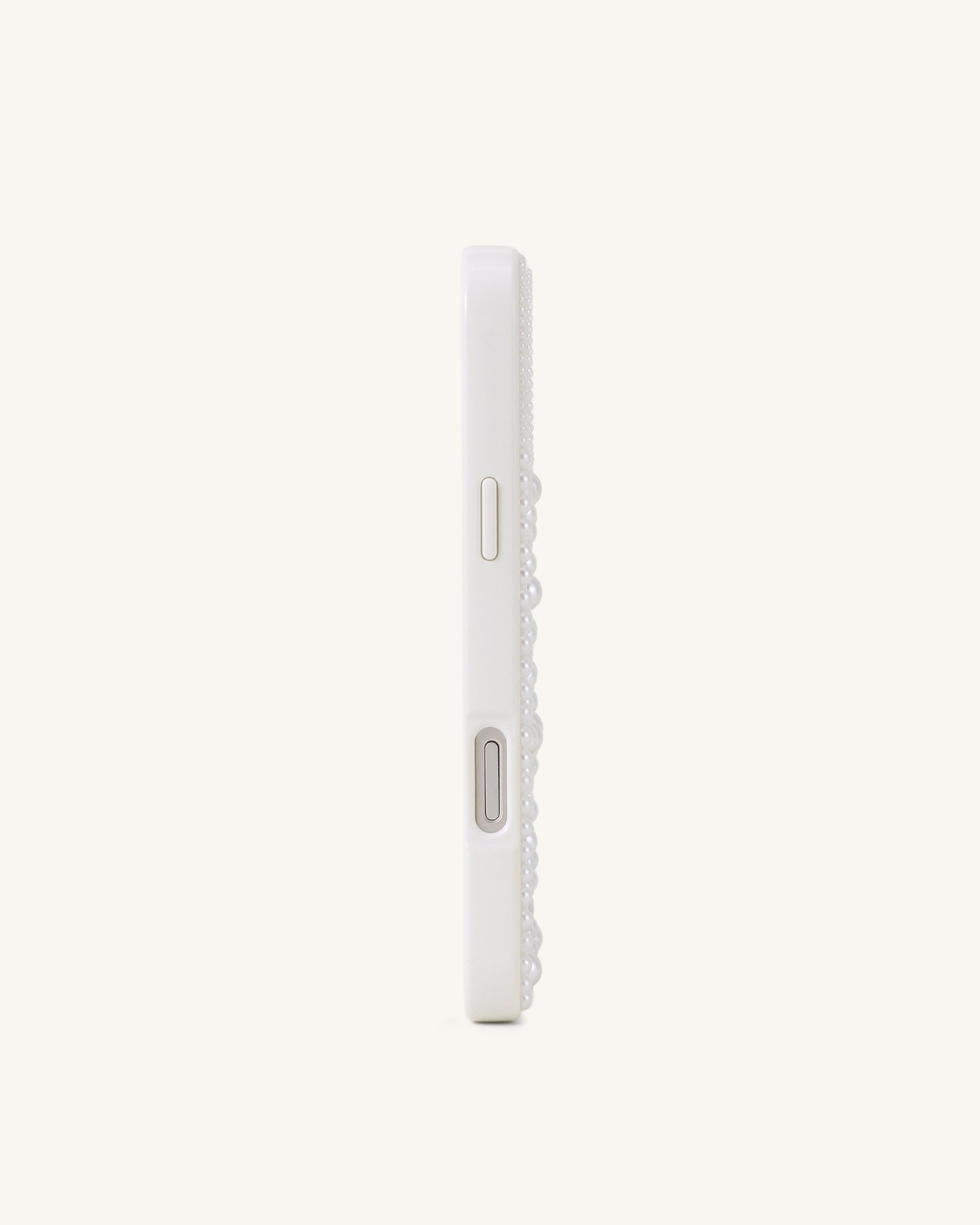 Butterfly Pearl Embellished Phone Case - White