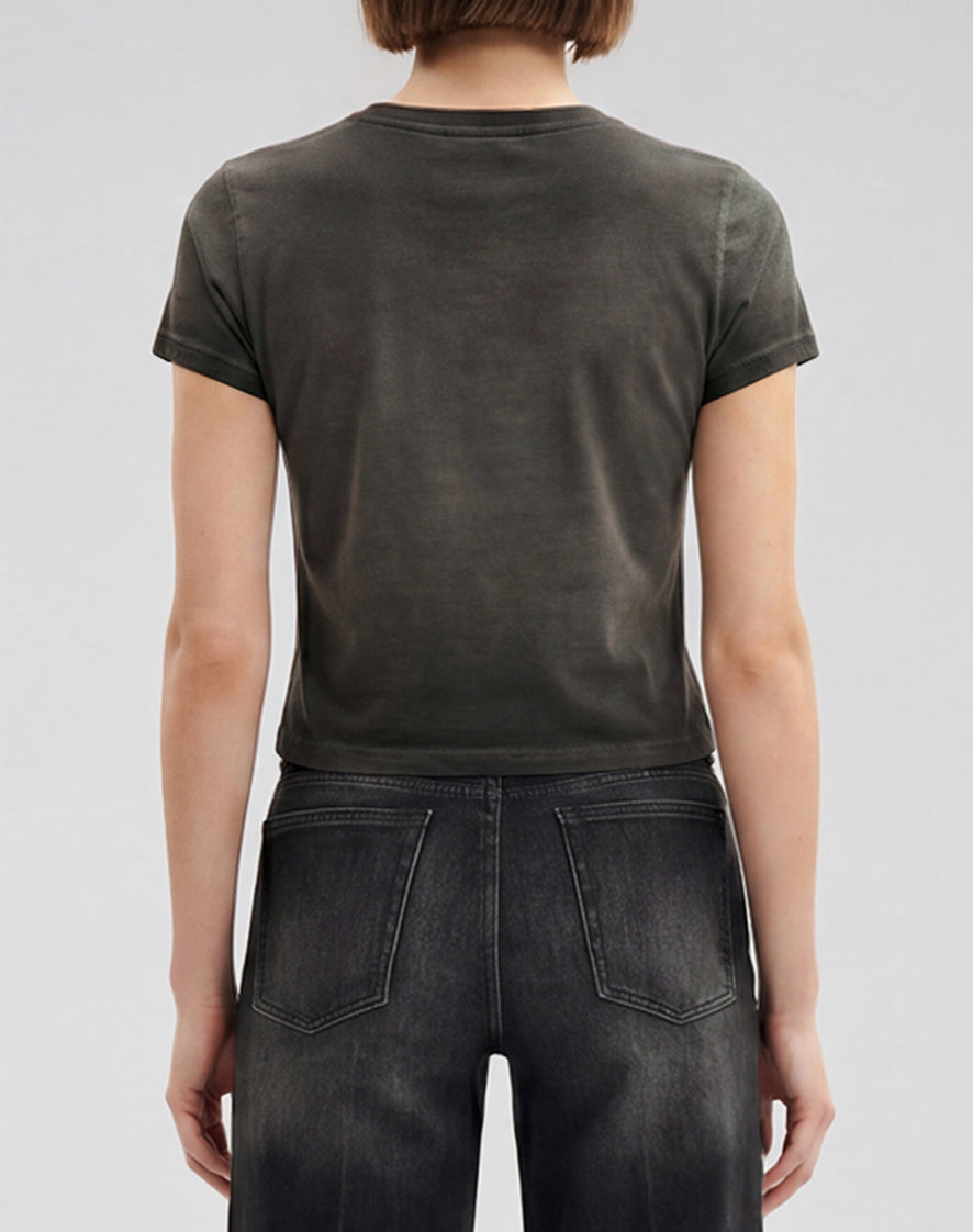 The Shrunken Faded Love T-shirt - Washed Black