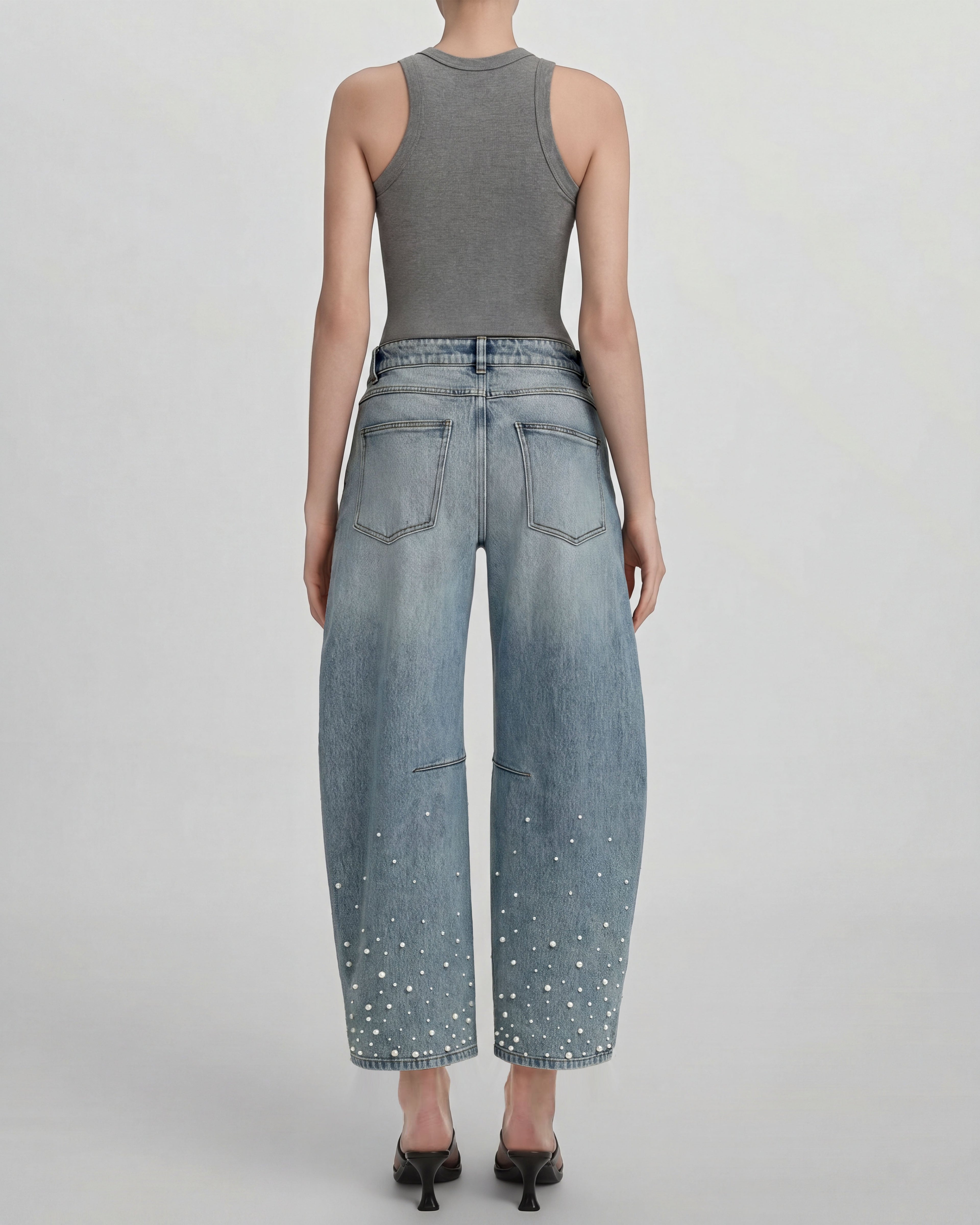 The Debutante Scattered Keepsake Pearl Jeans - Clear Sky Thinking