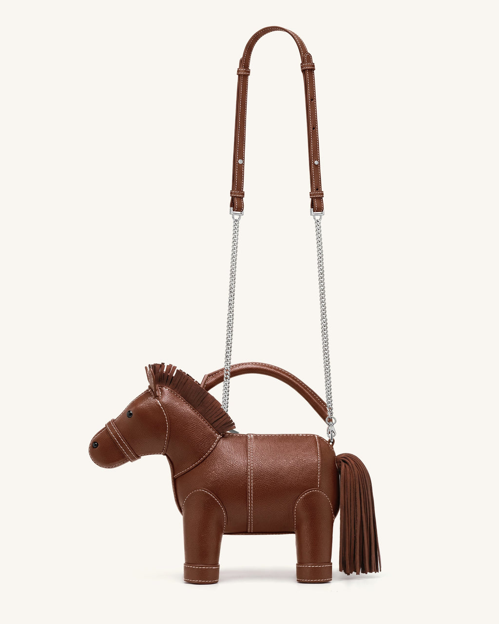 Harper Horse Top Handle Bag - Brown