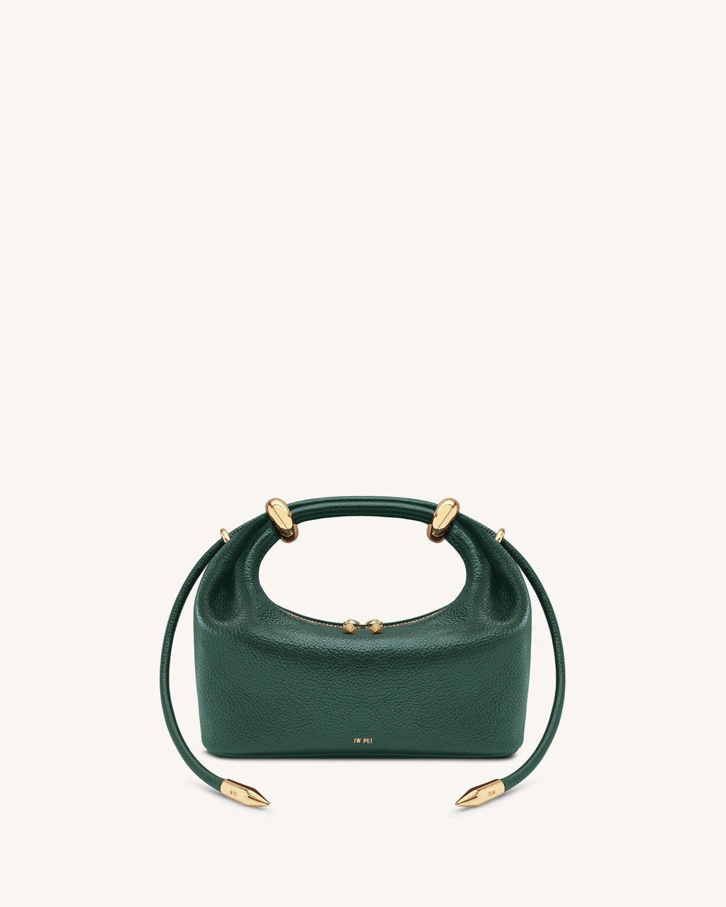Ellie Metal Ring Embellished Top Handle Bag - Forest Green
