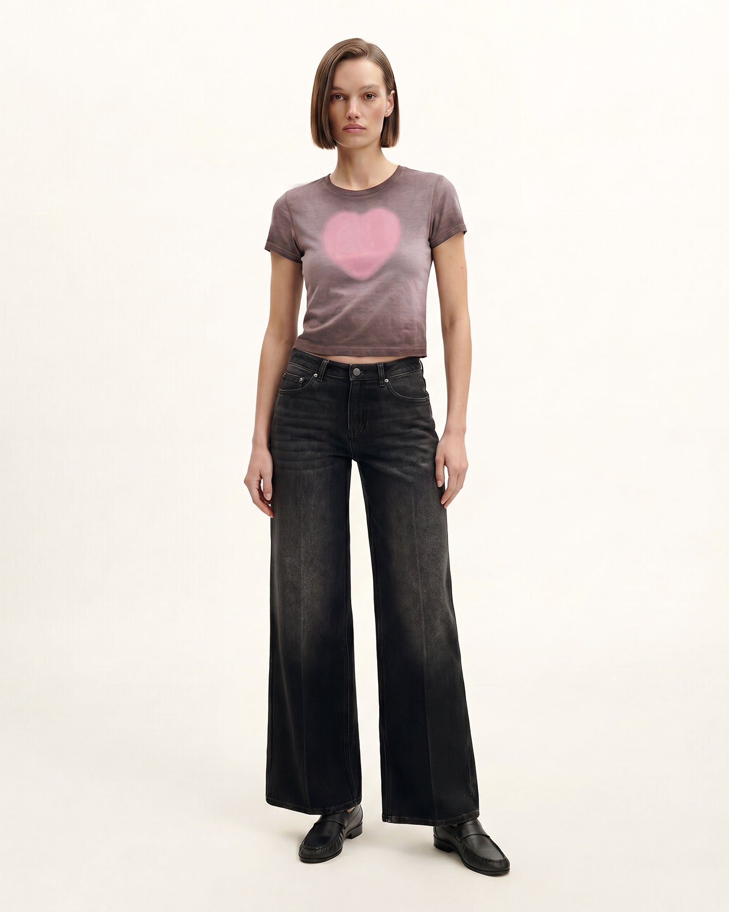 The Shrunken Faded Love T-shirt - Misty Mauve