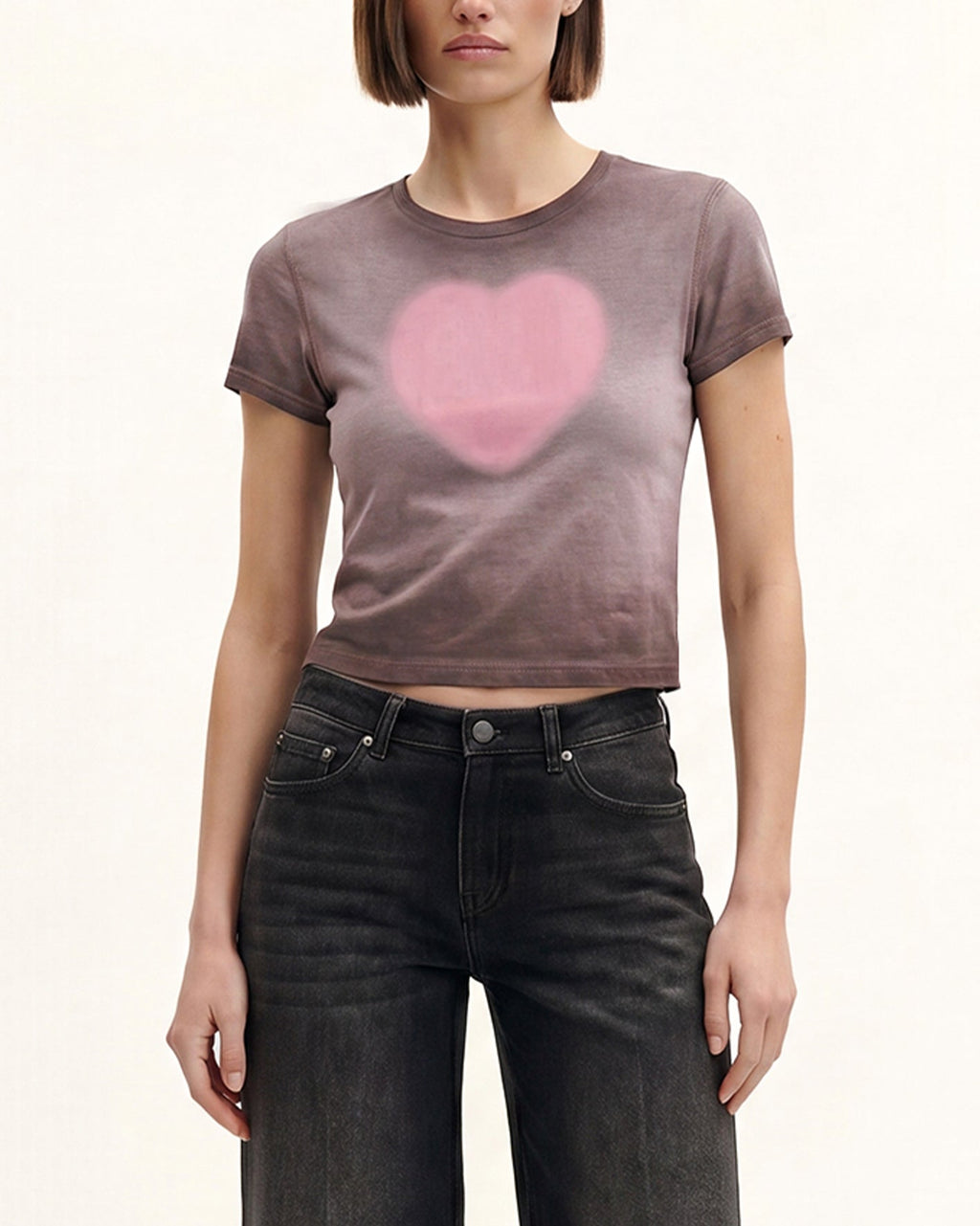 The Shrunken Faded Love T-shirt - Misty Mauve
