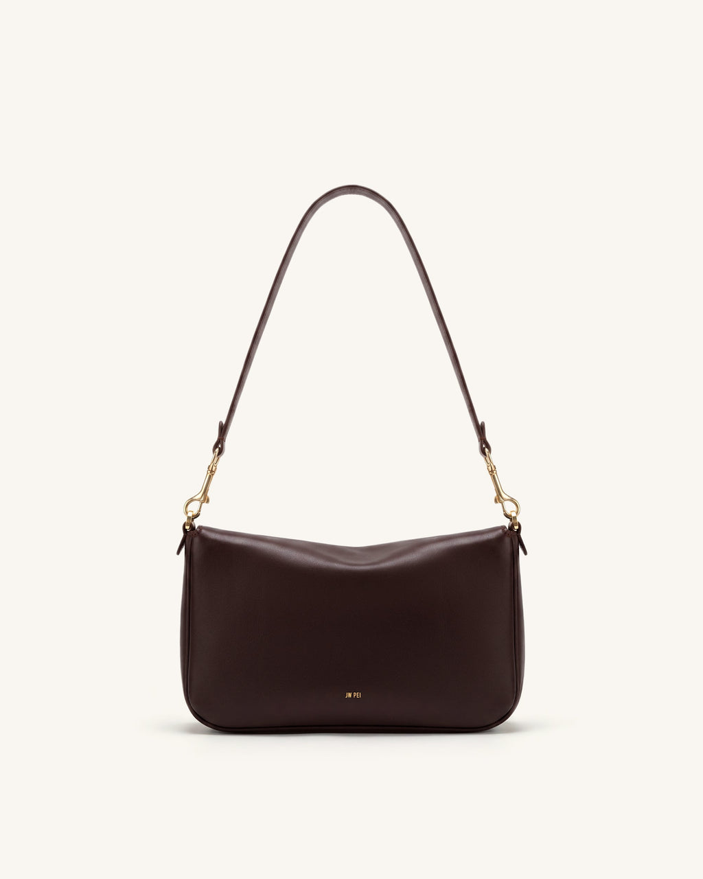 Sofia Classic Flap Shoulder Bag - Dark Brown
