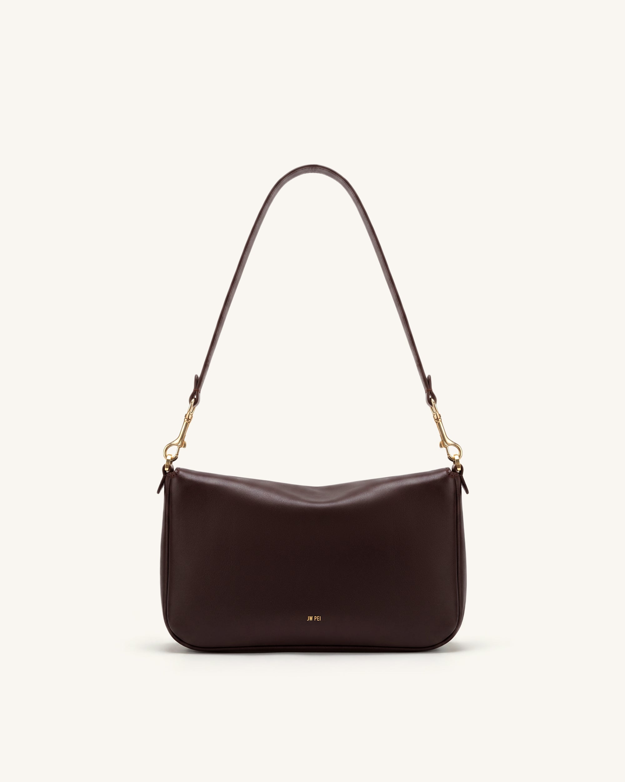 Sofia Classic Flap Shoulder Bag - Dark Brown