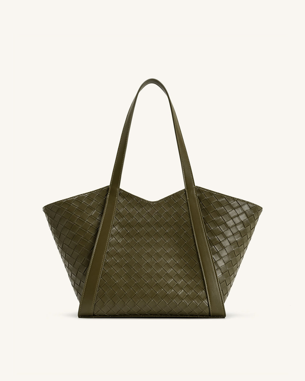 Kiana Large Capacity Weave Texture Tote Bag - Dark Olive