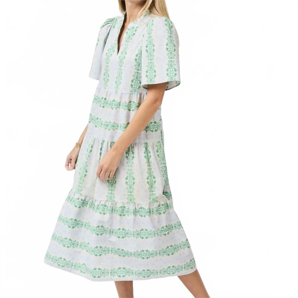 Ivy Heirloom Vine Dress In Green