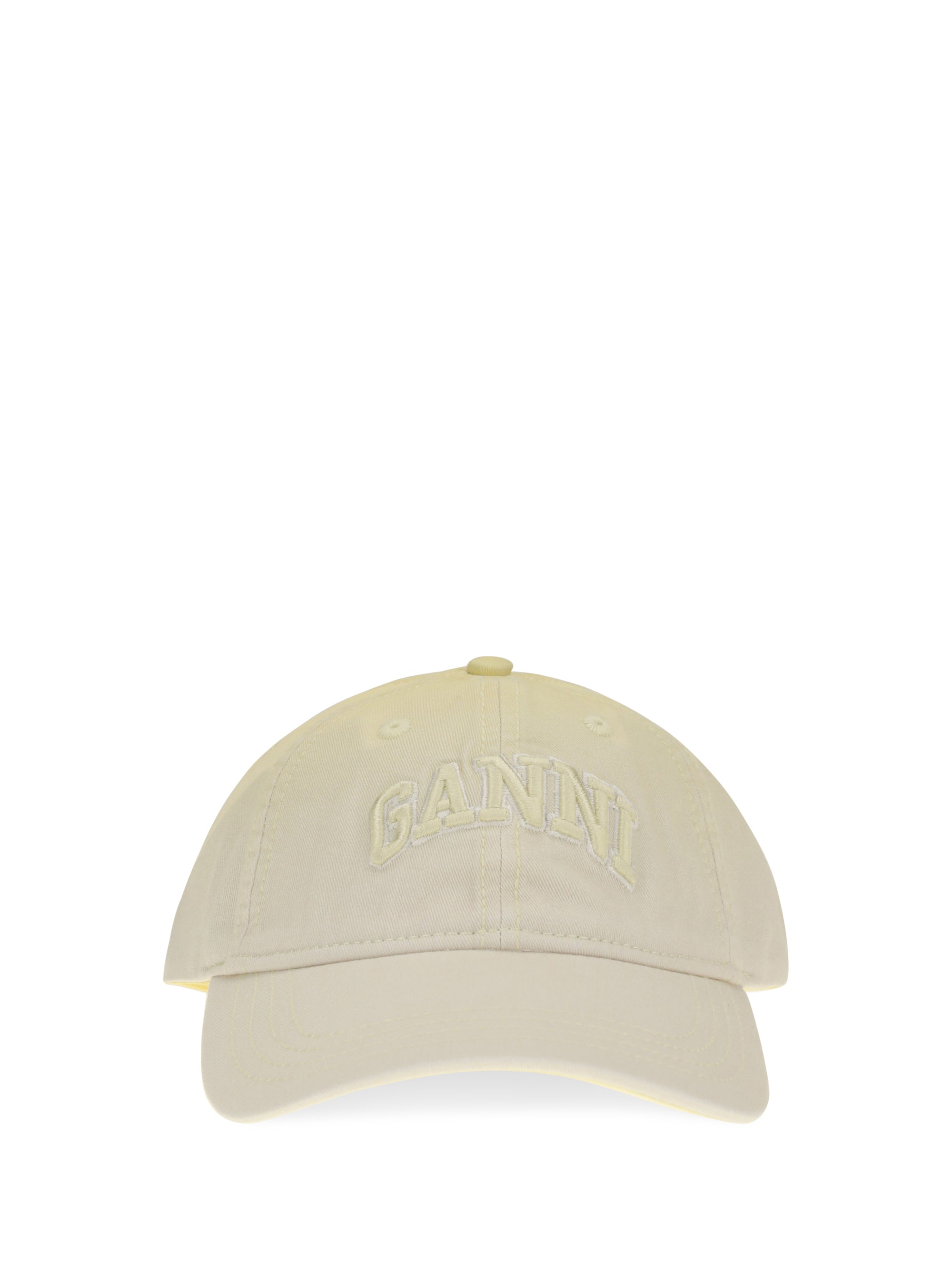 Ganni Women Cotton Logo Baseball Cap