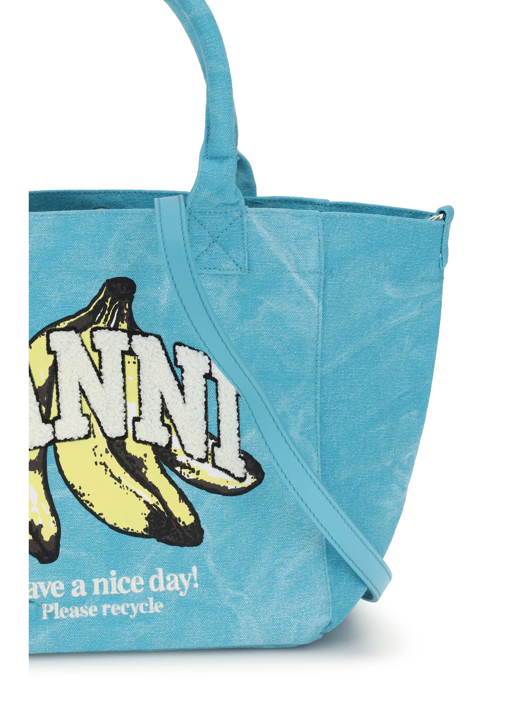 Ganni Women Banana Print Tote Bag