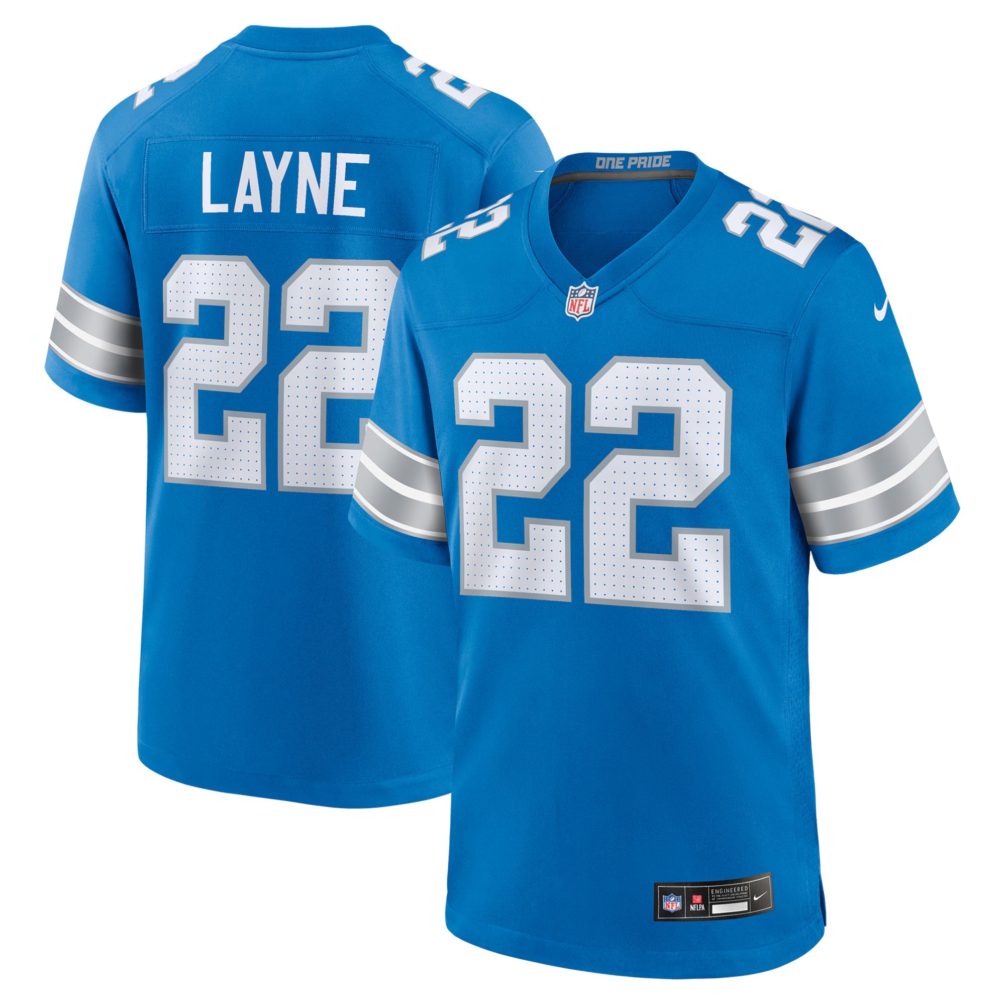 Detroit Lions Bobby Layne Blue Retired Player Game Jersey