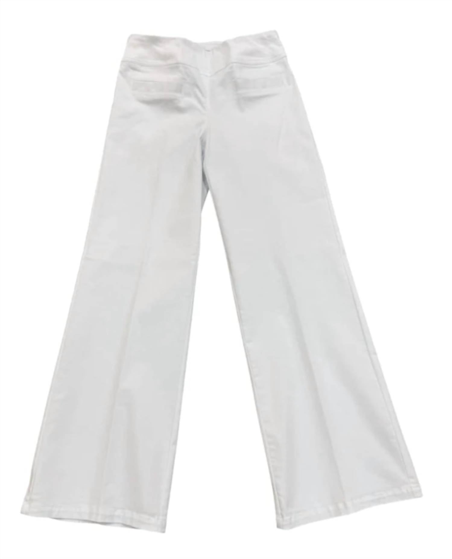 Pull On Wide Leg Pants In White