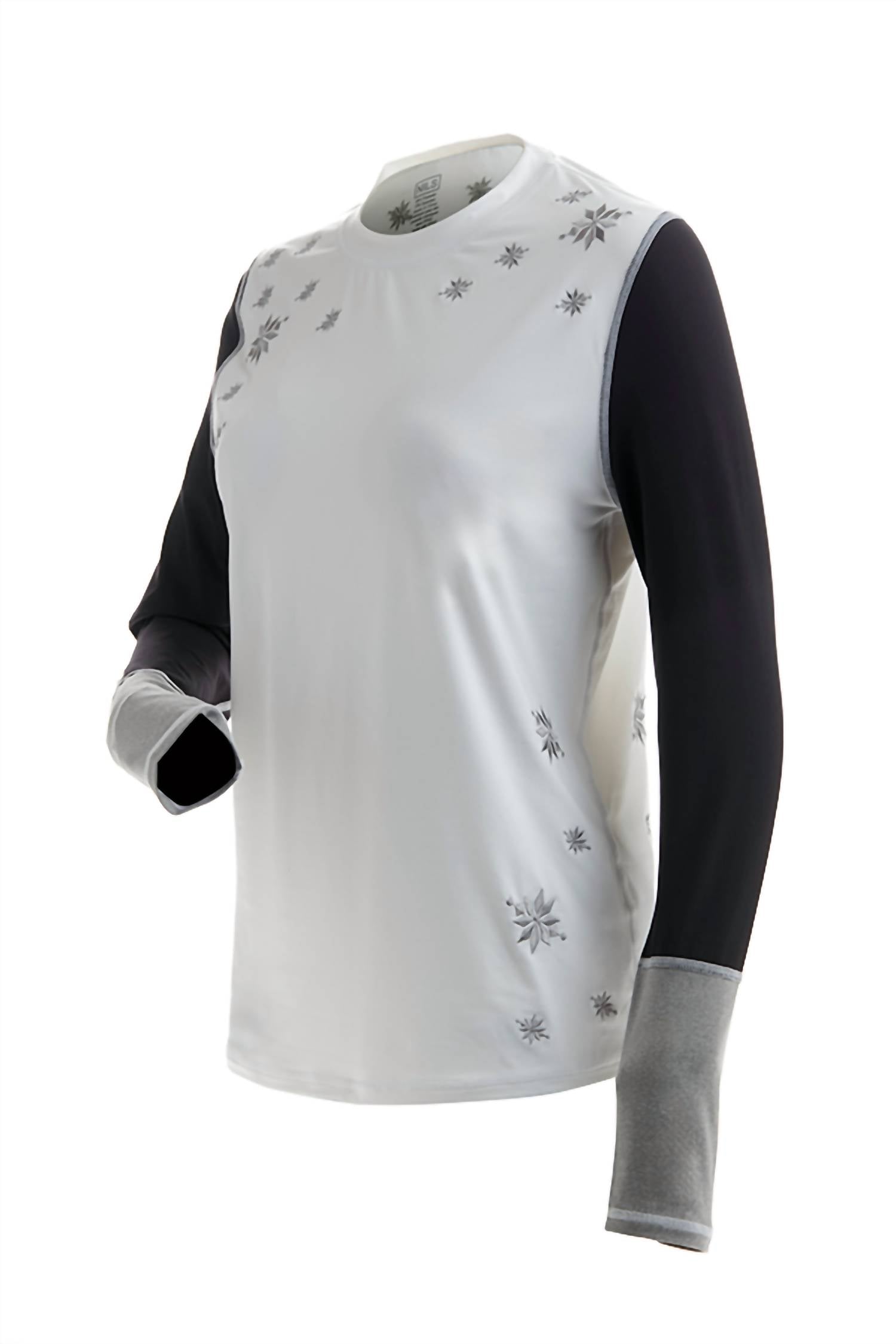 Women's Christy Base Layer Top In Heather Grey/white Thread