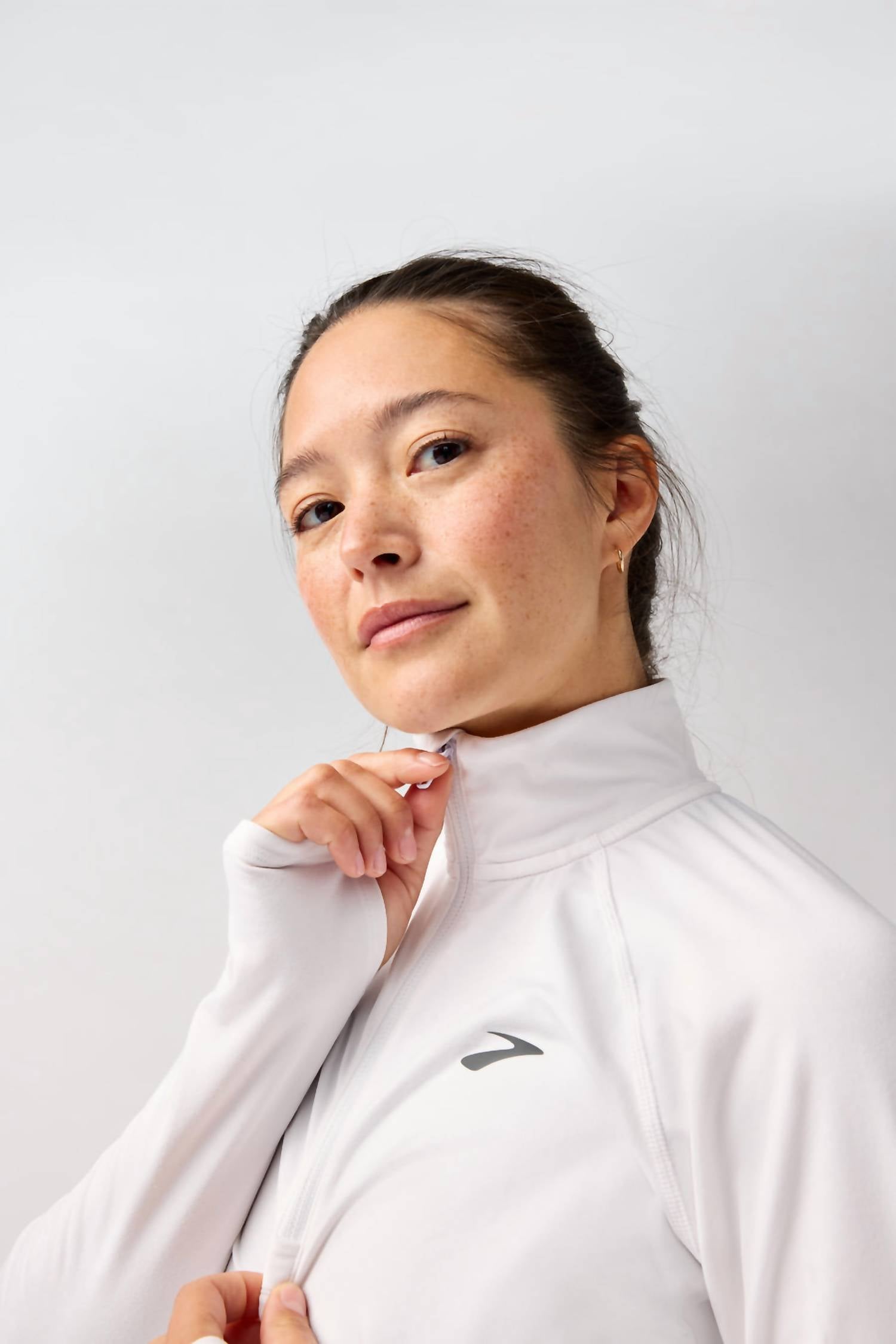 Dash 1/2 Zip 3.0 Long Sleeved Top In White