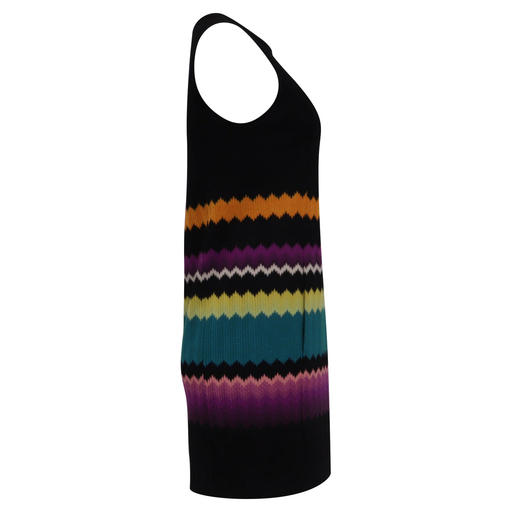 Missoni Zig-Zag Patterned Mini Dress in Multicolor Viscose
