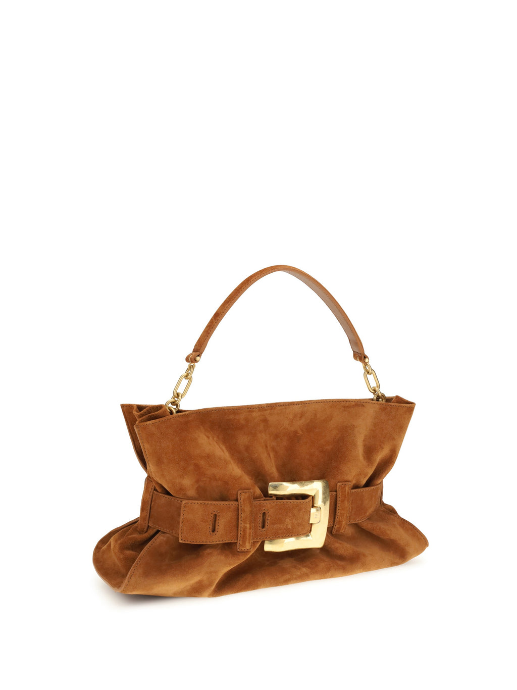 Balmain Women Medium Anthem Bag In Suede Calfskin